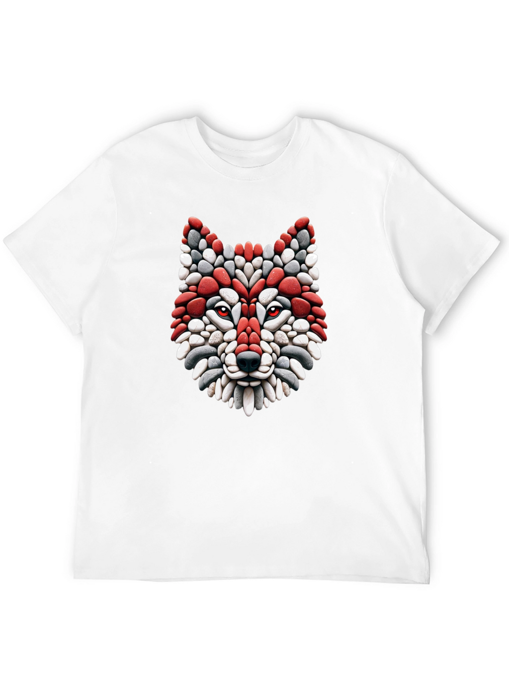 Red Wolf Stone Mosaic T-Shirt