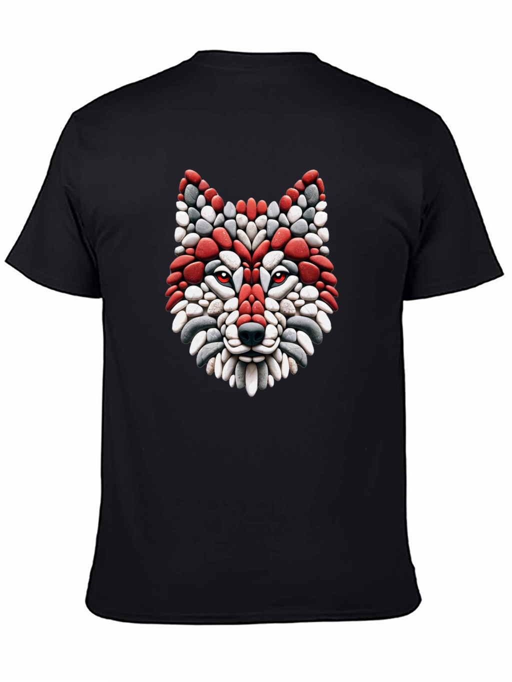 Red Wolf Stone Mosaic T-Shirt