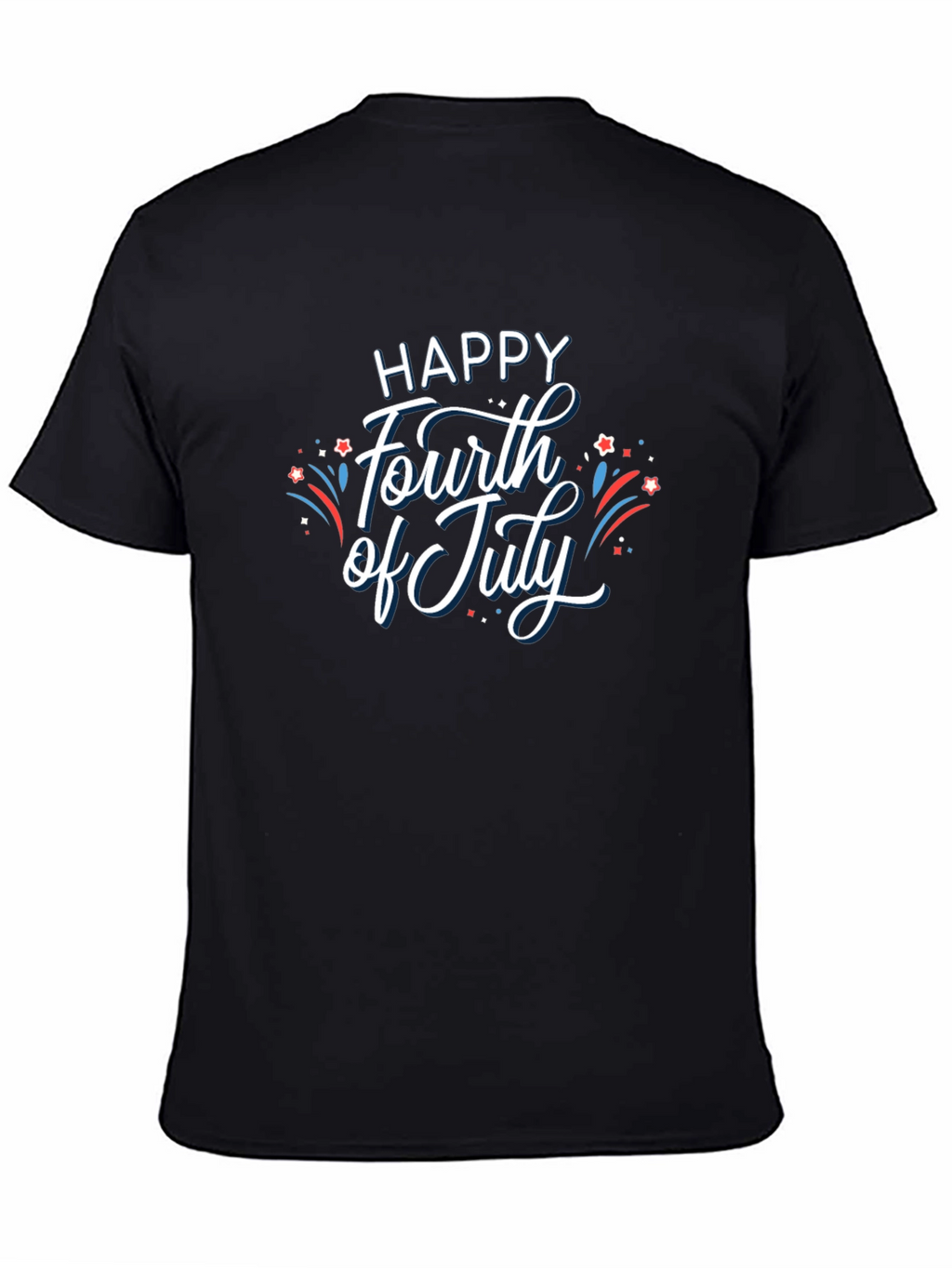 Happy Fourth of July Graphic Tee - Black
