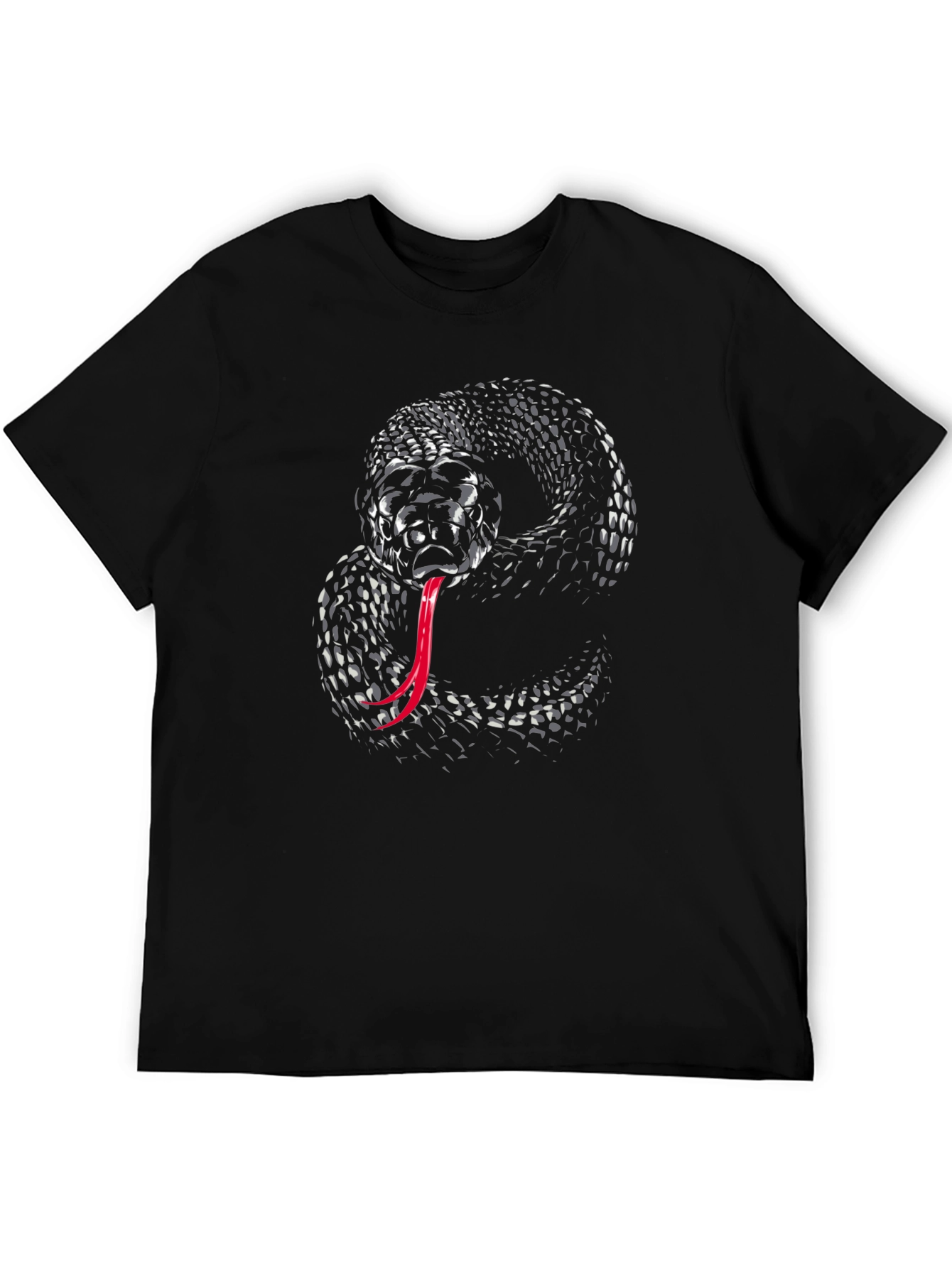 Black Snake Graphic Tee - Mens Fashion