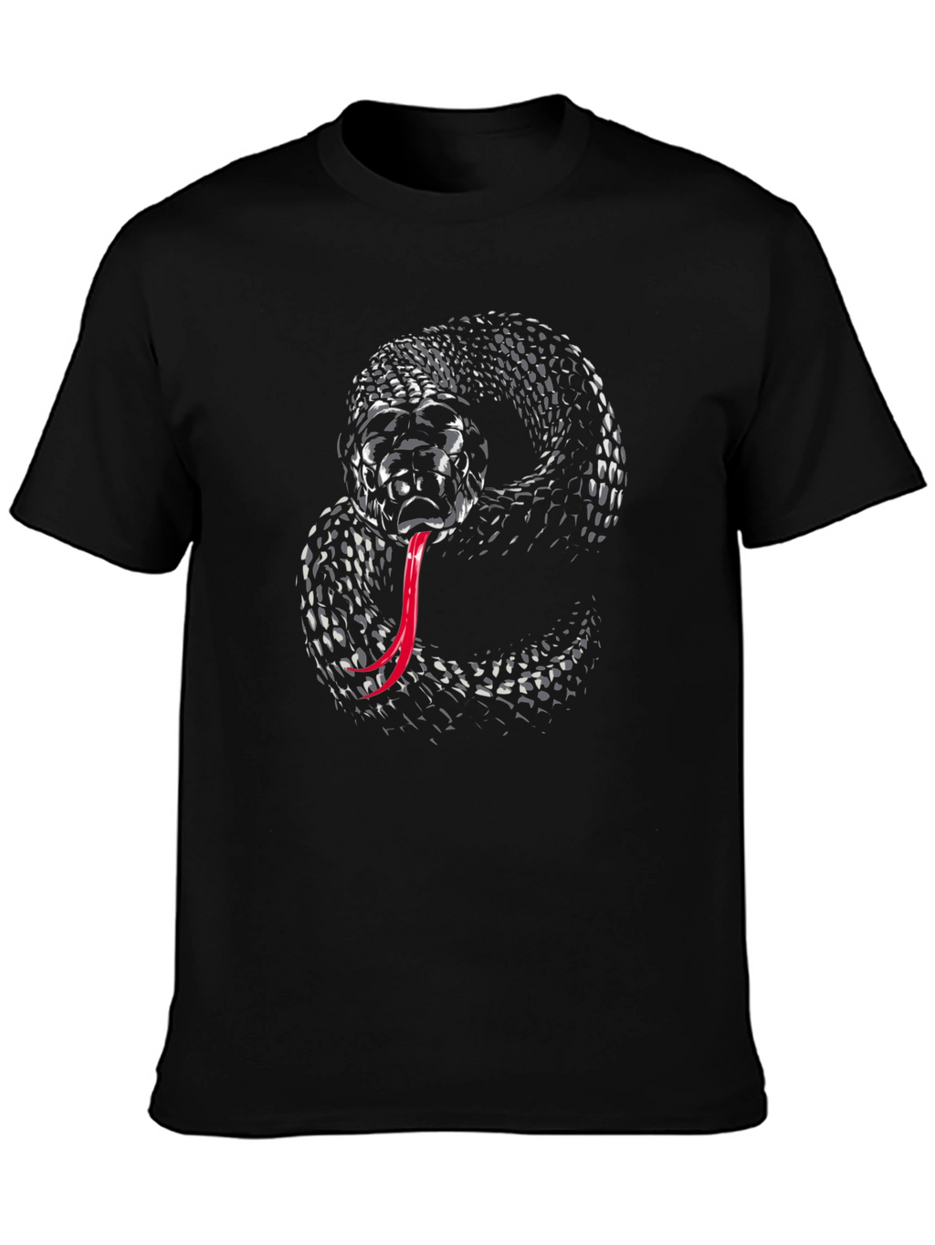 Black Snake Graphic Tee - Mens Fashion