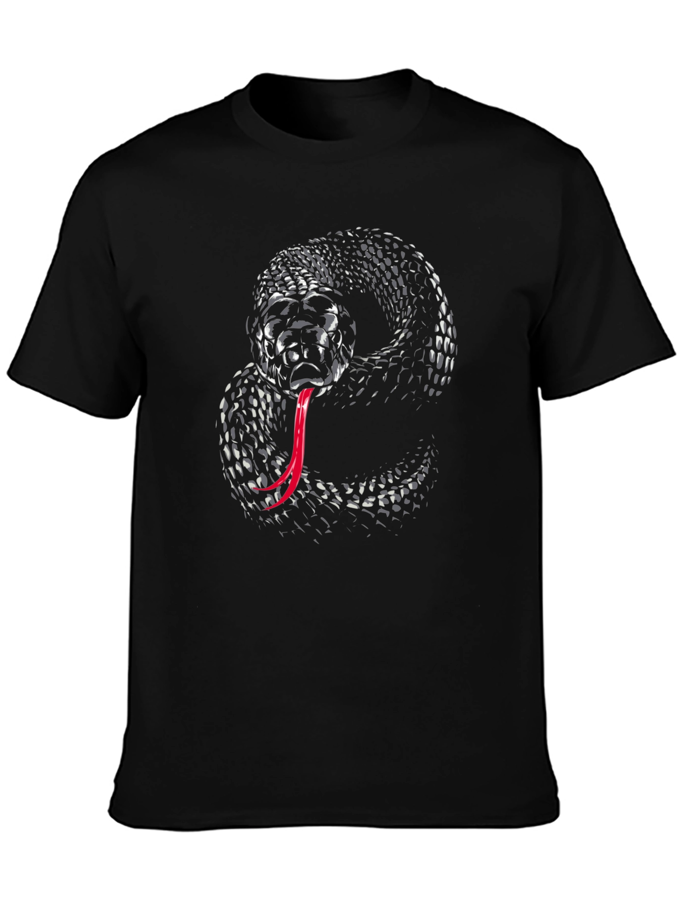 Black Snake Graphic Tee - Mens Fashion