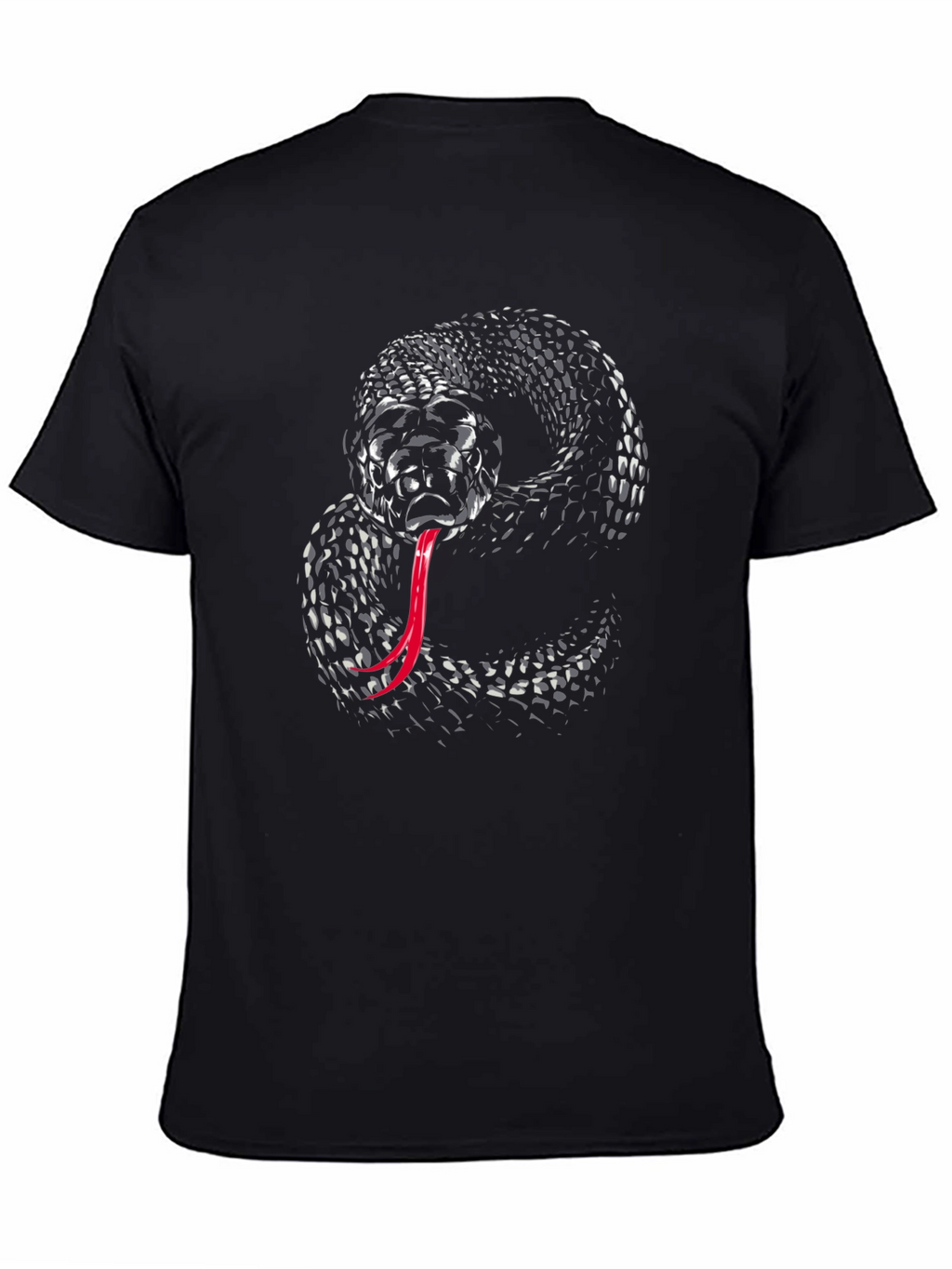 Black Snake Graphic Tee - Mens Fashion