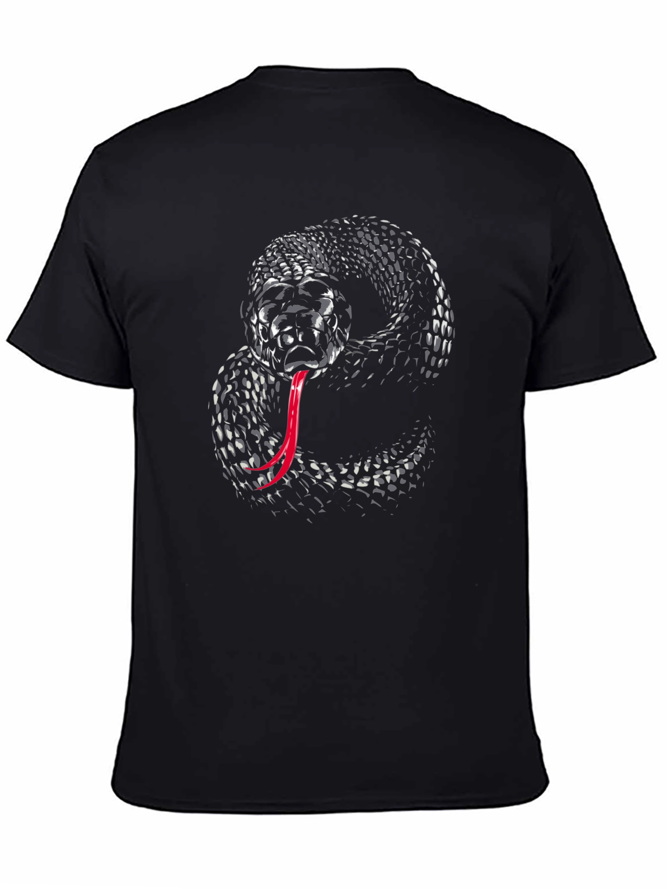 Black Snake Graphic Tee - Mens Fashion