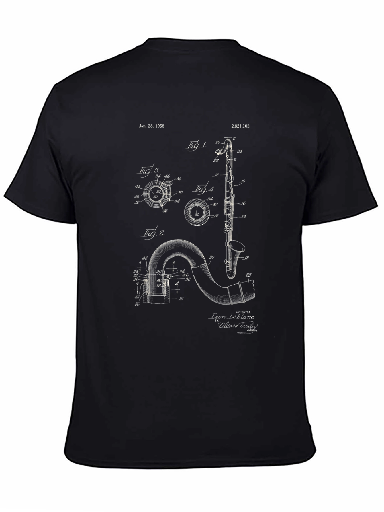 Vintage Clarinet Patent T-Shirt