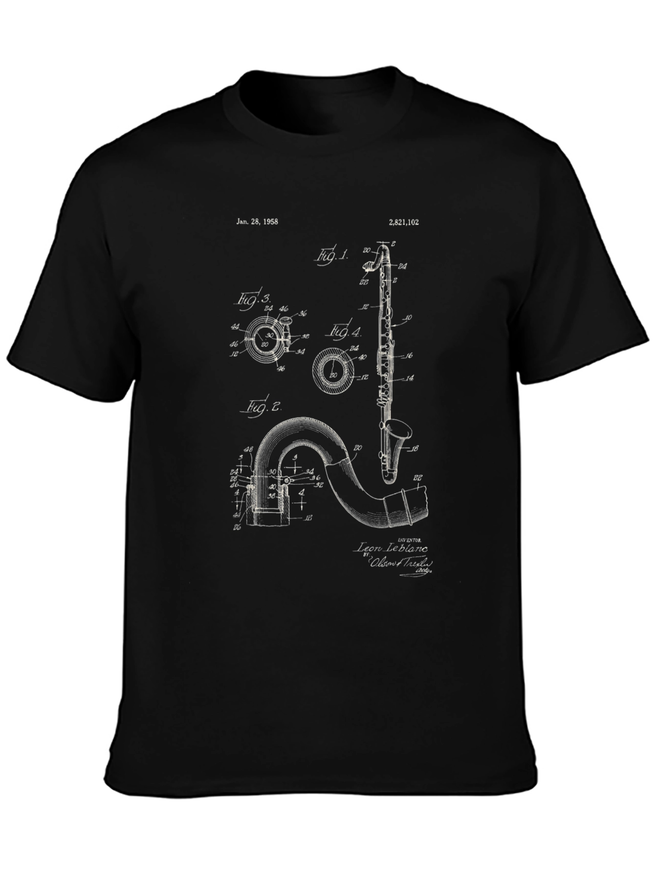 Vintage Clarinet Patent T-Shirt