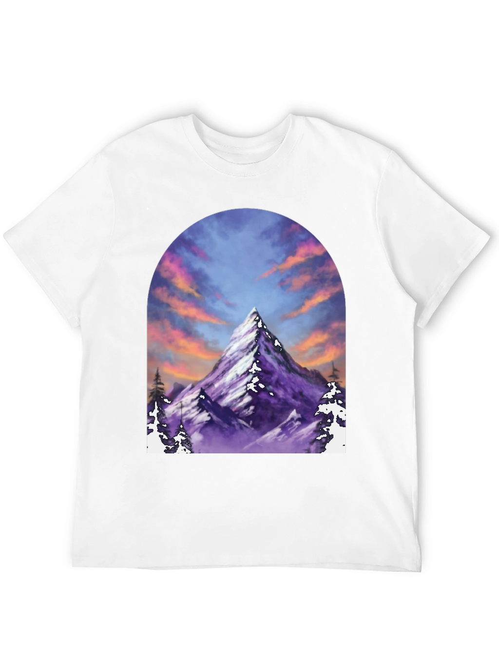 Mountain Peak T-Shirt - Black Short Sleeve Tee