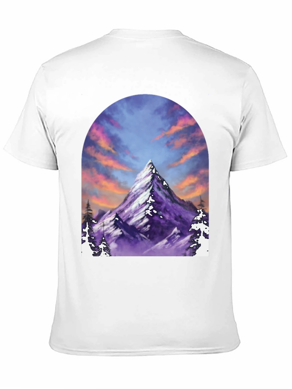 Mountain Peak T-Shirt - Black Short Sleeve Tee