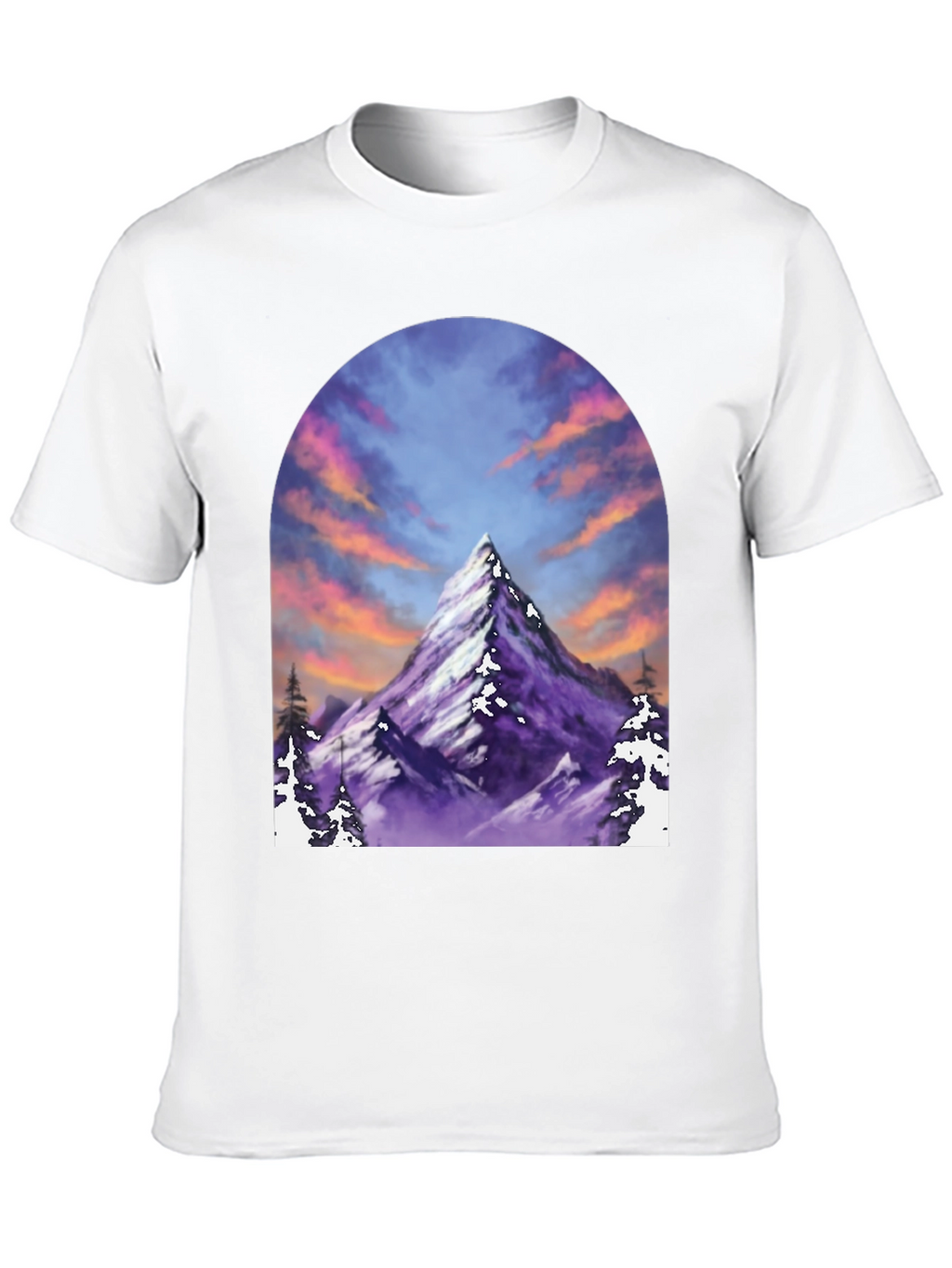 Mountain Peak T-Shirt - Black Short Sleeve Tee