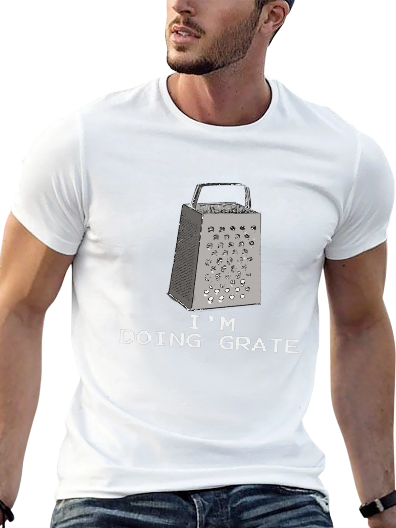 Im Doing Grate Funny Cheese Grater Black T-Shirt