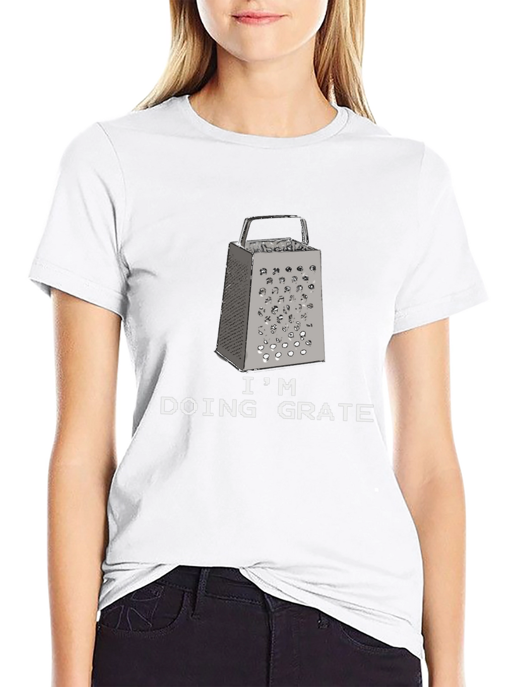 Im Doing Grate Funny Cheese Grater Black T-Shirt