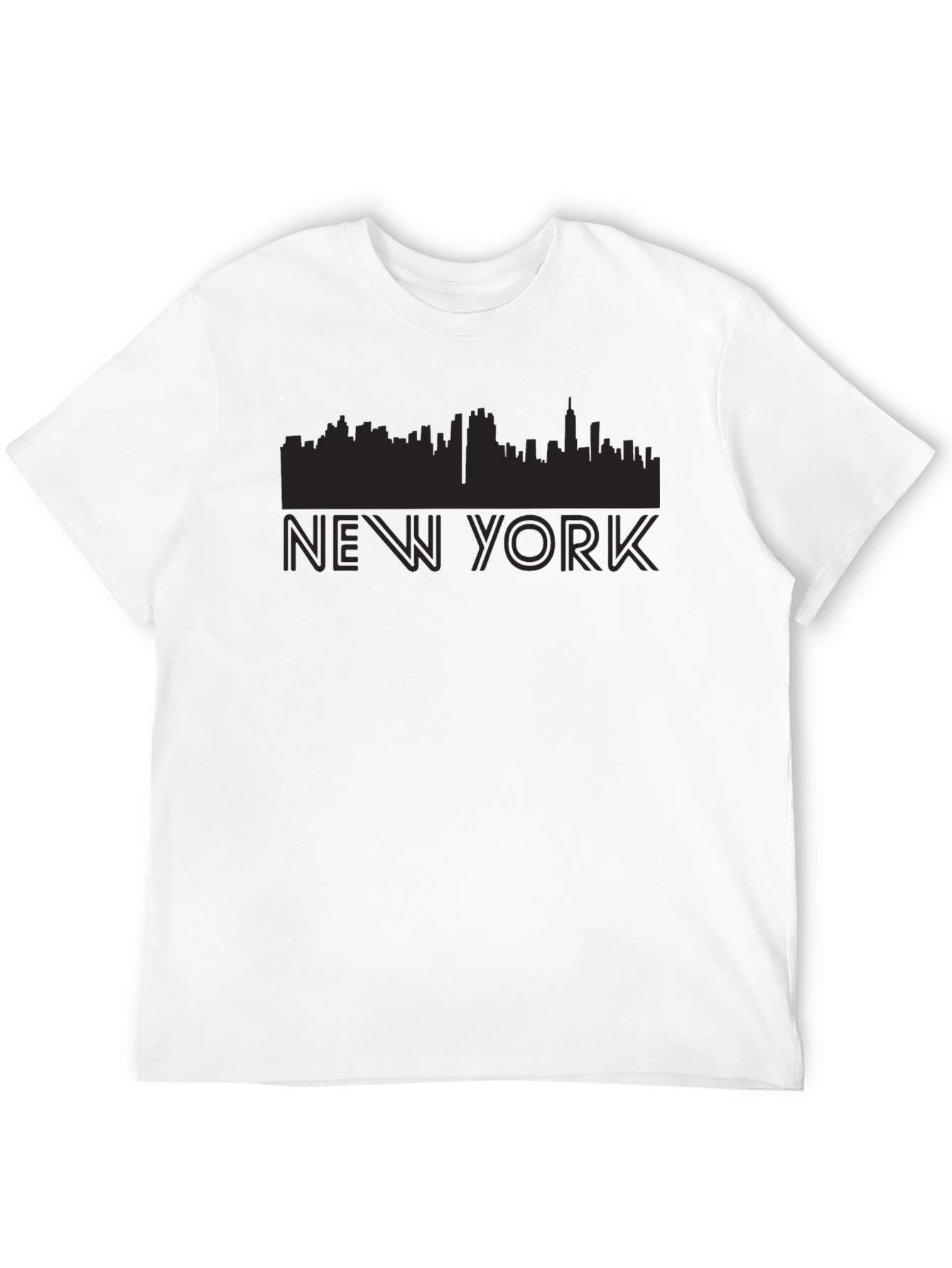 New York Skyline Graphic Tee - Black