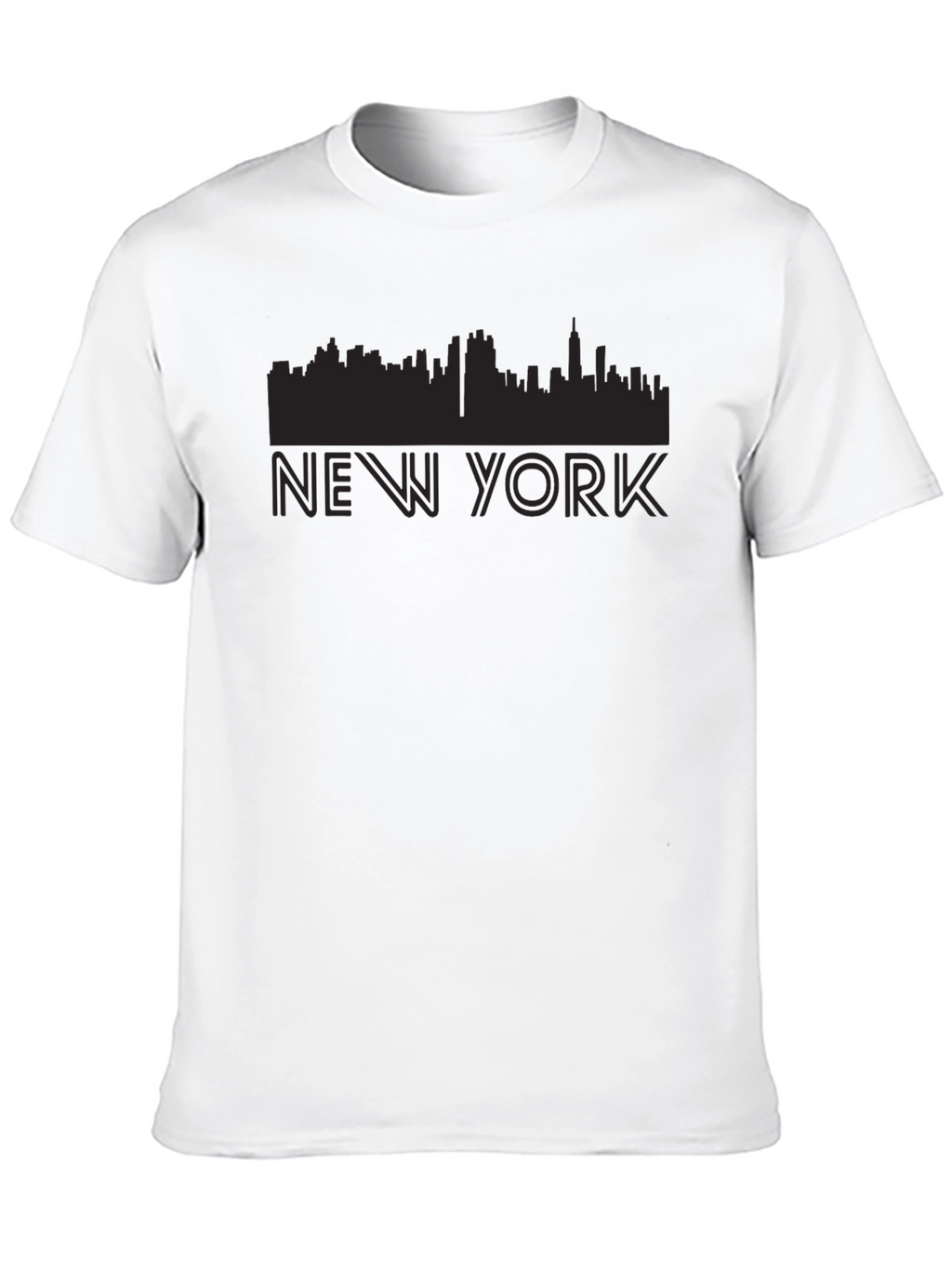 New York Skyline Graphic Tee - Black