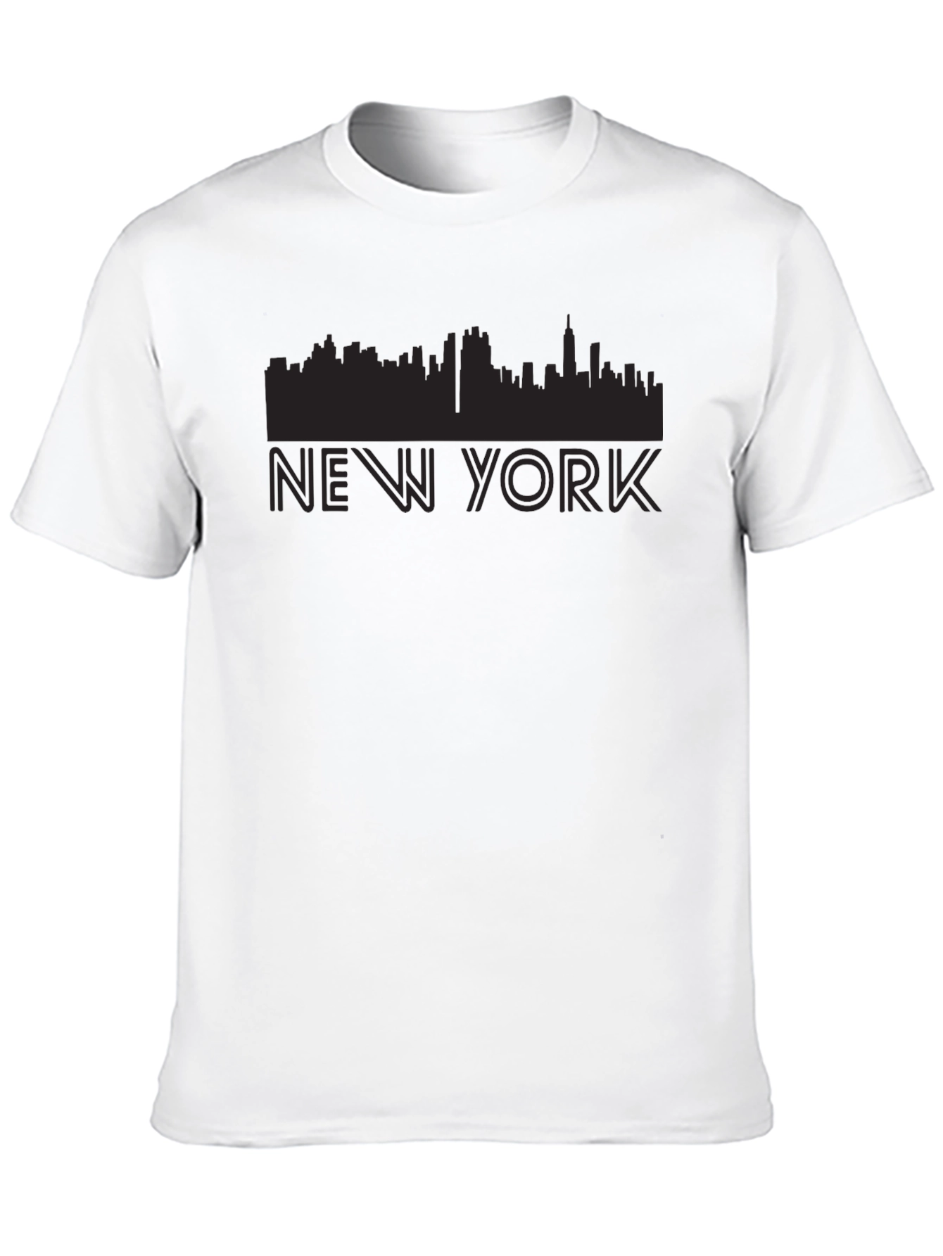 New York Skyline Graphic Tee - Black