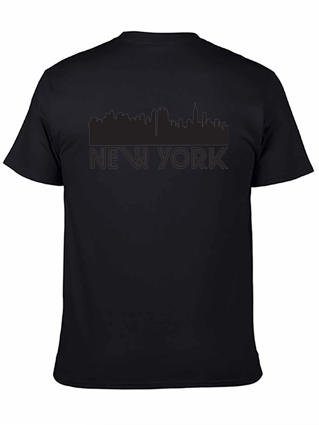 New York Skyline Graphic Tee - Black