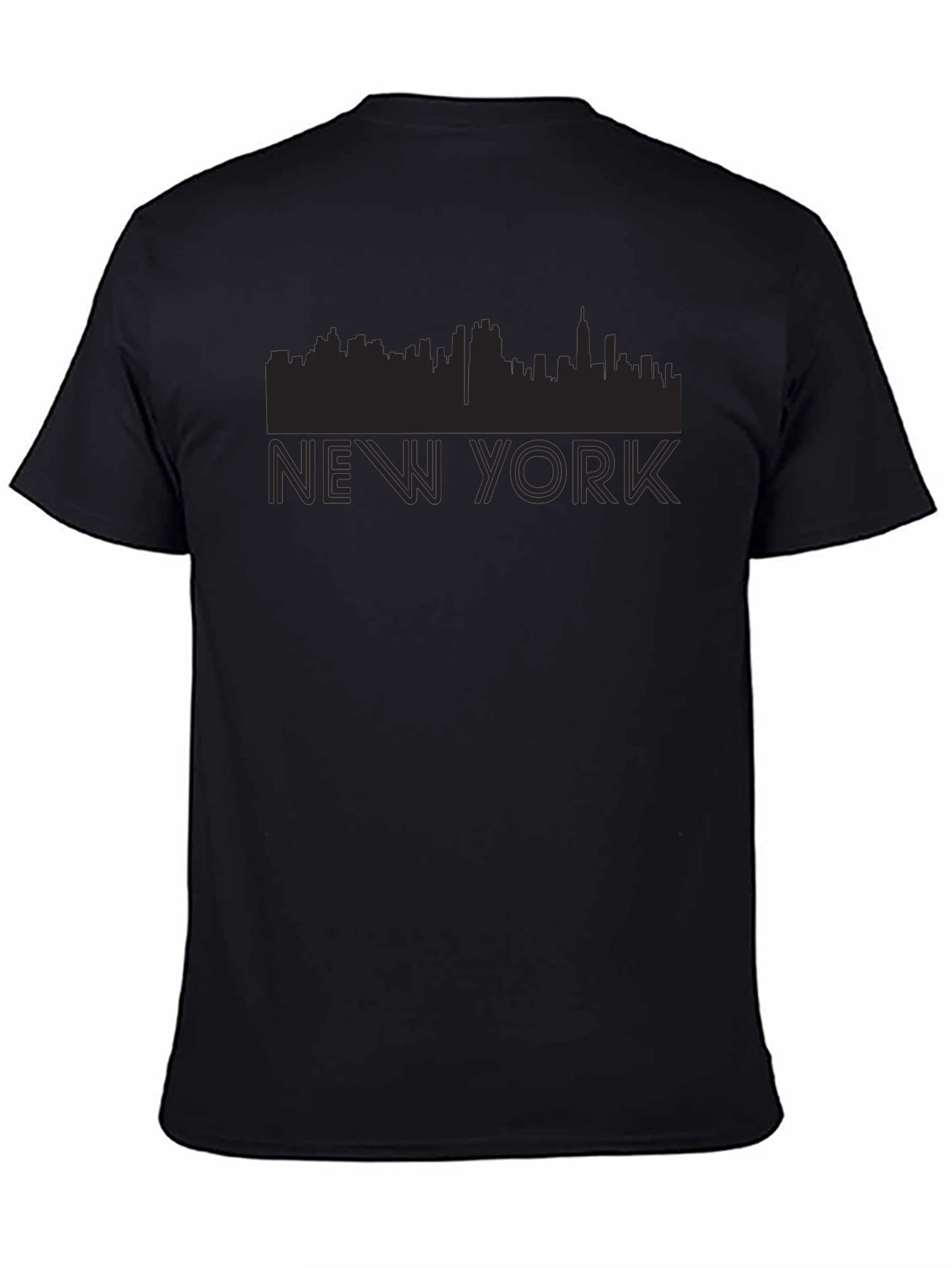New York Skyline Graphic Tee - Black