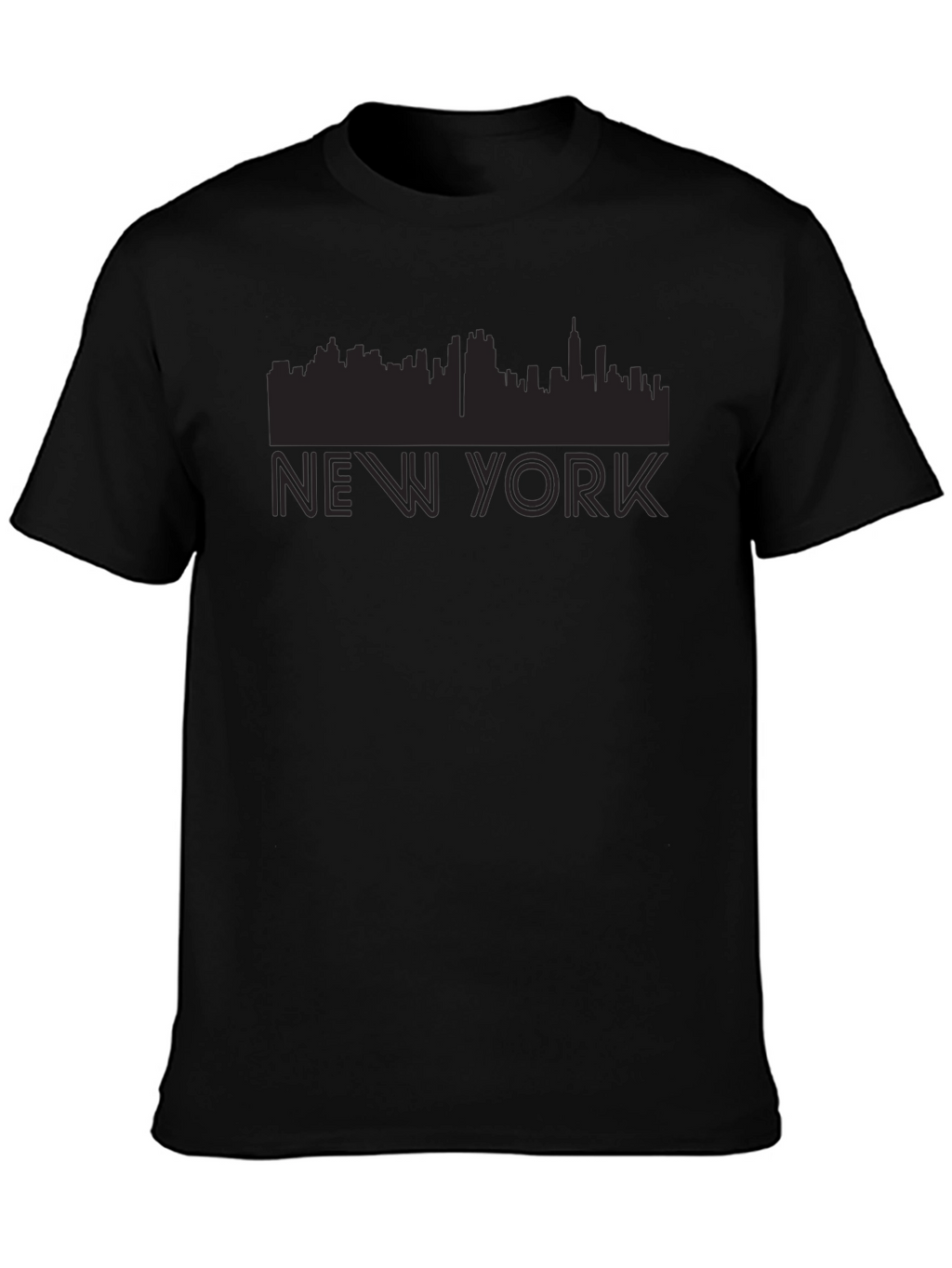 New York Skyline Graphic Tee - Black