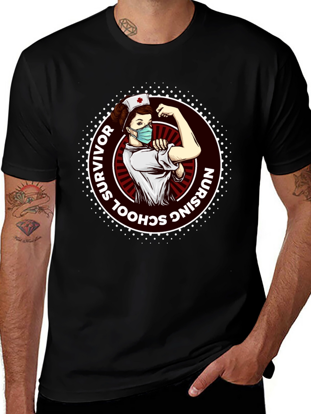 Nursing School Survivor Graphic T-Shirt