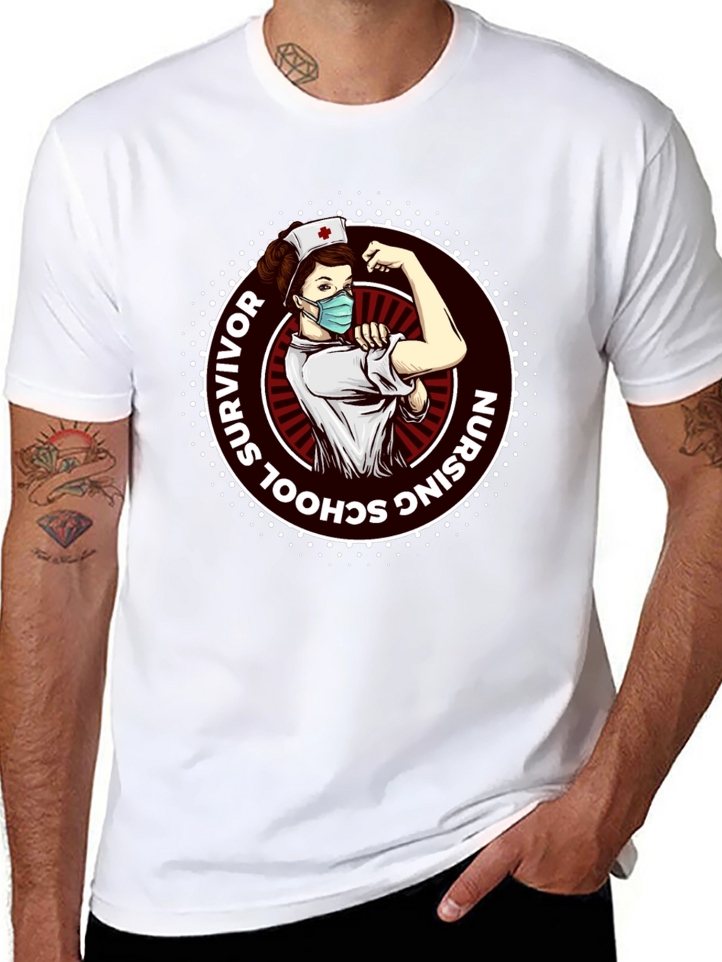 Nursing School Survivor Graphic T-Shirt