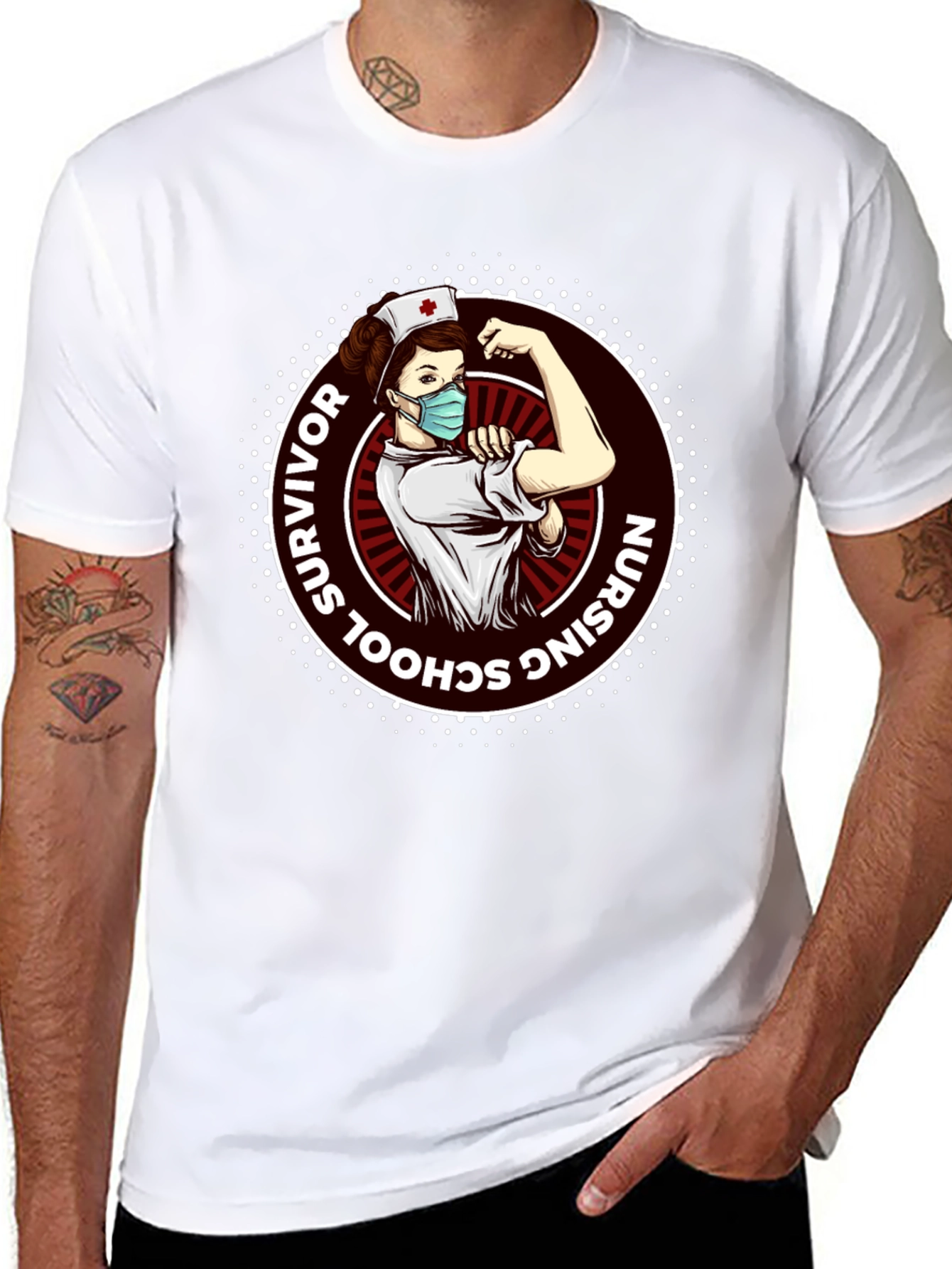 Nursing School Survivor Graphic T-Shirt