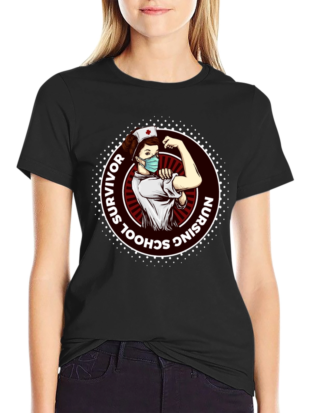 Nursing School Survivor Graphic T-Shirt