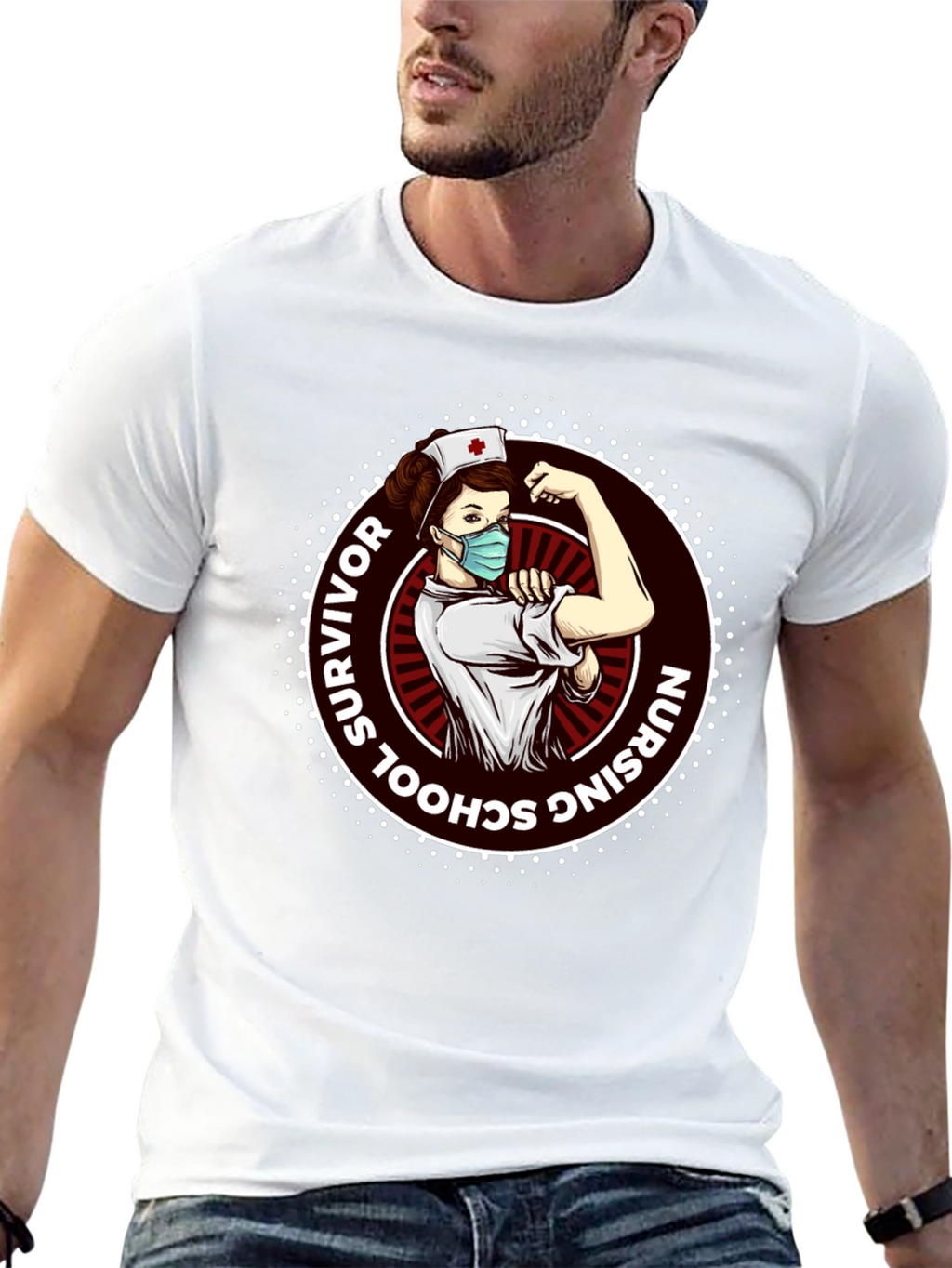 Nursing School Survivor Graphic T-Shirt