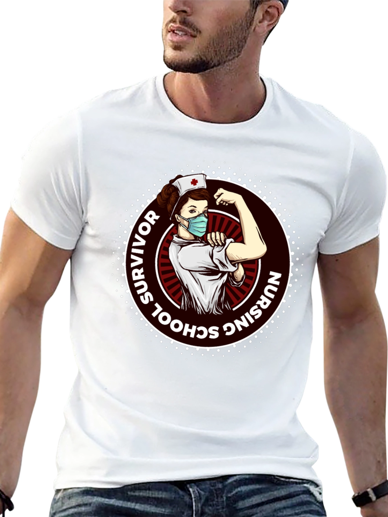 Nursing School Survivor Graphic T-Shirt