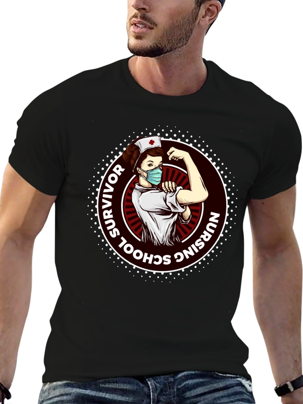 Nursing School Survivor Graphic T-Shirt