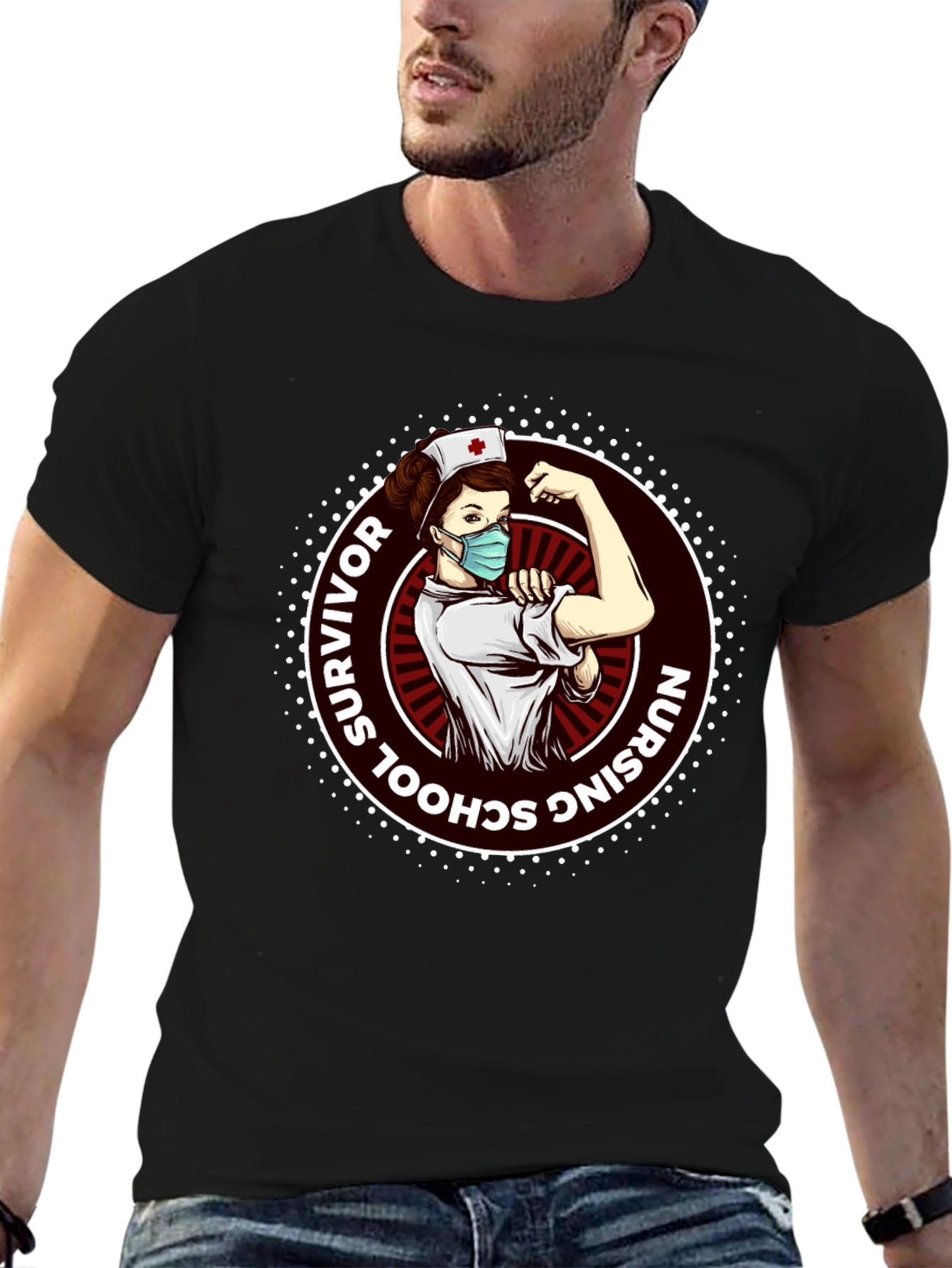 Nursing School Survivor Graphic T-Shirt