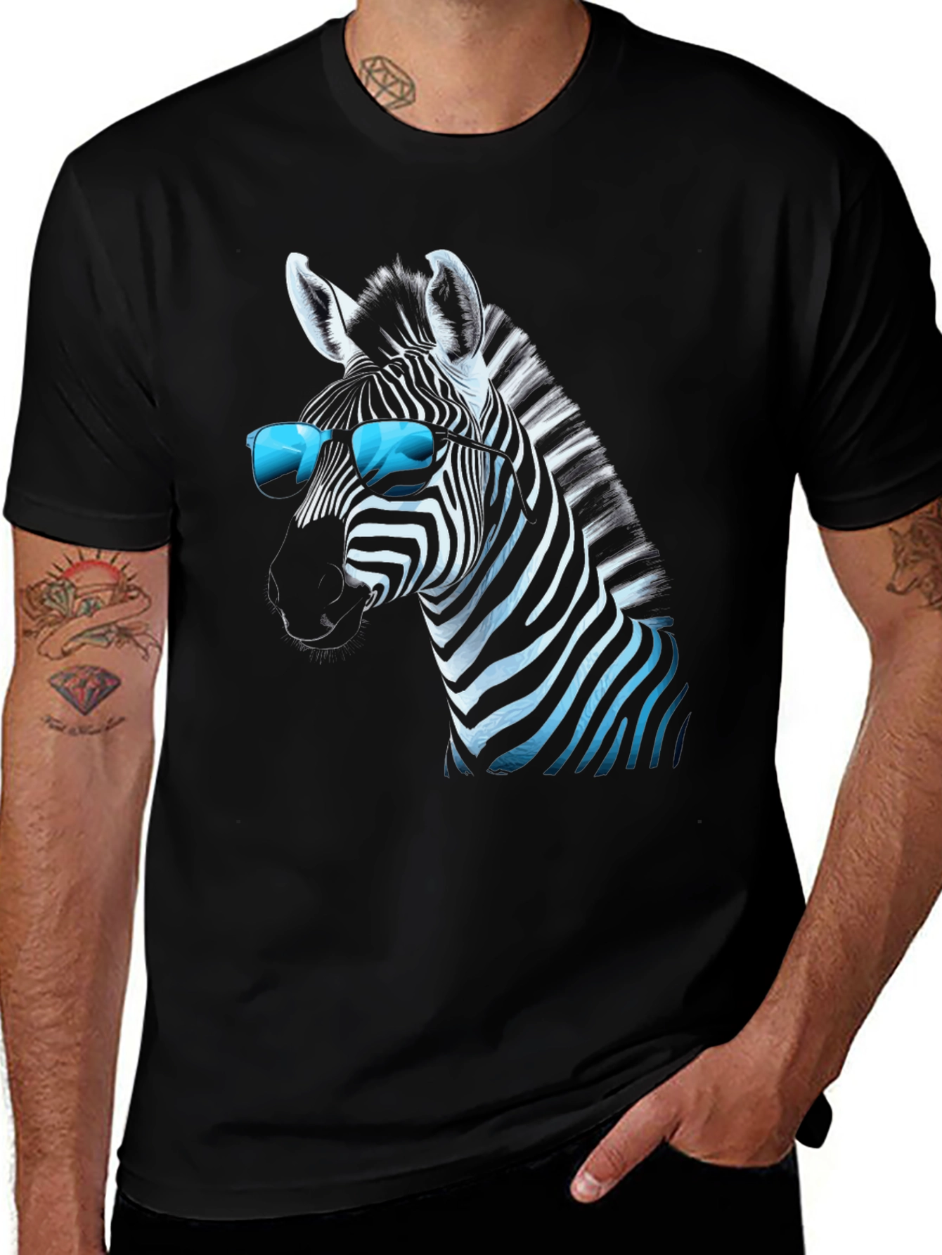 Cool Zebra Graphic T-Shirt