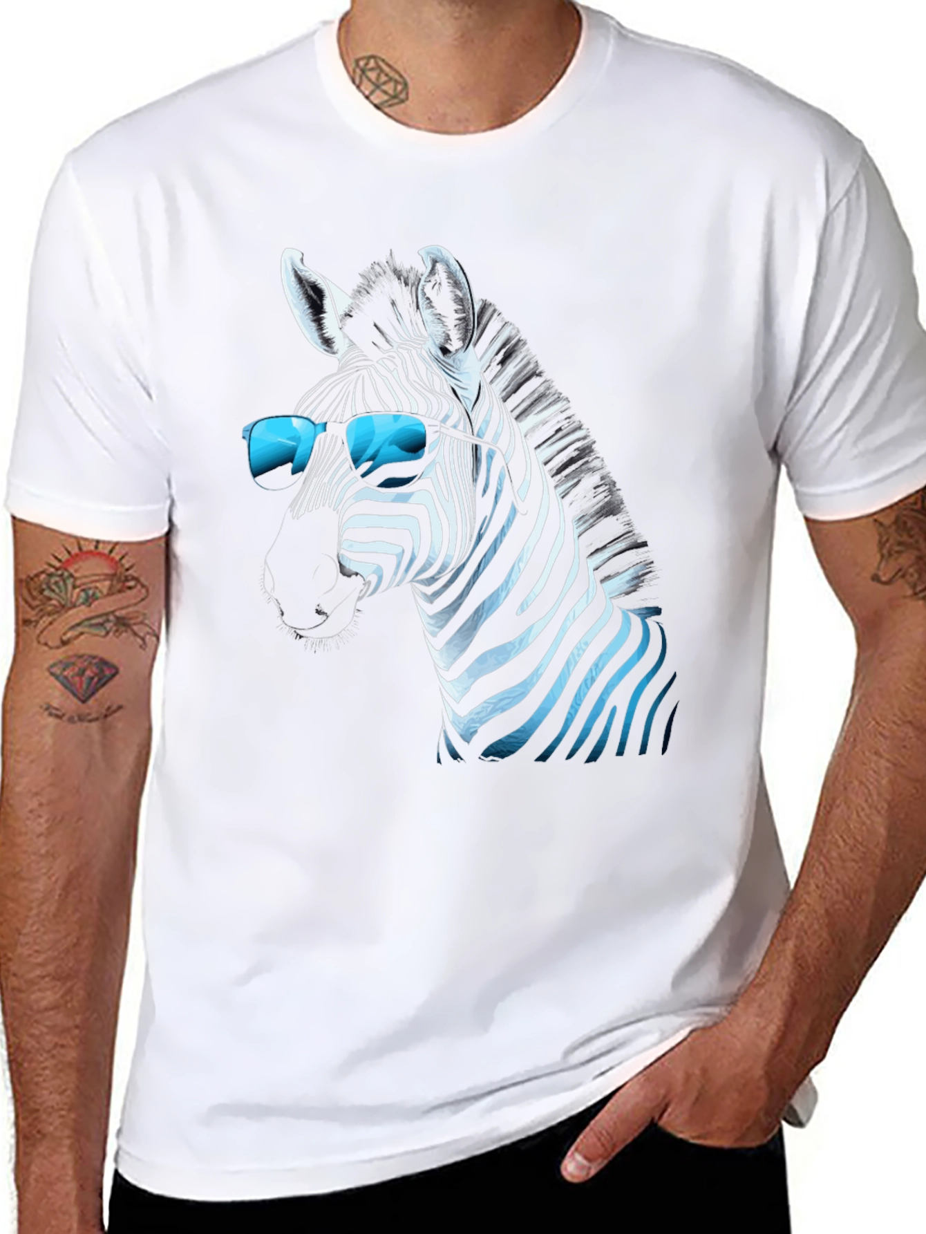 Cool Zebra Graphic T-Shirt