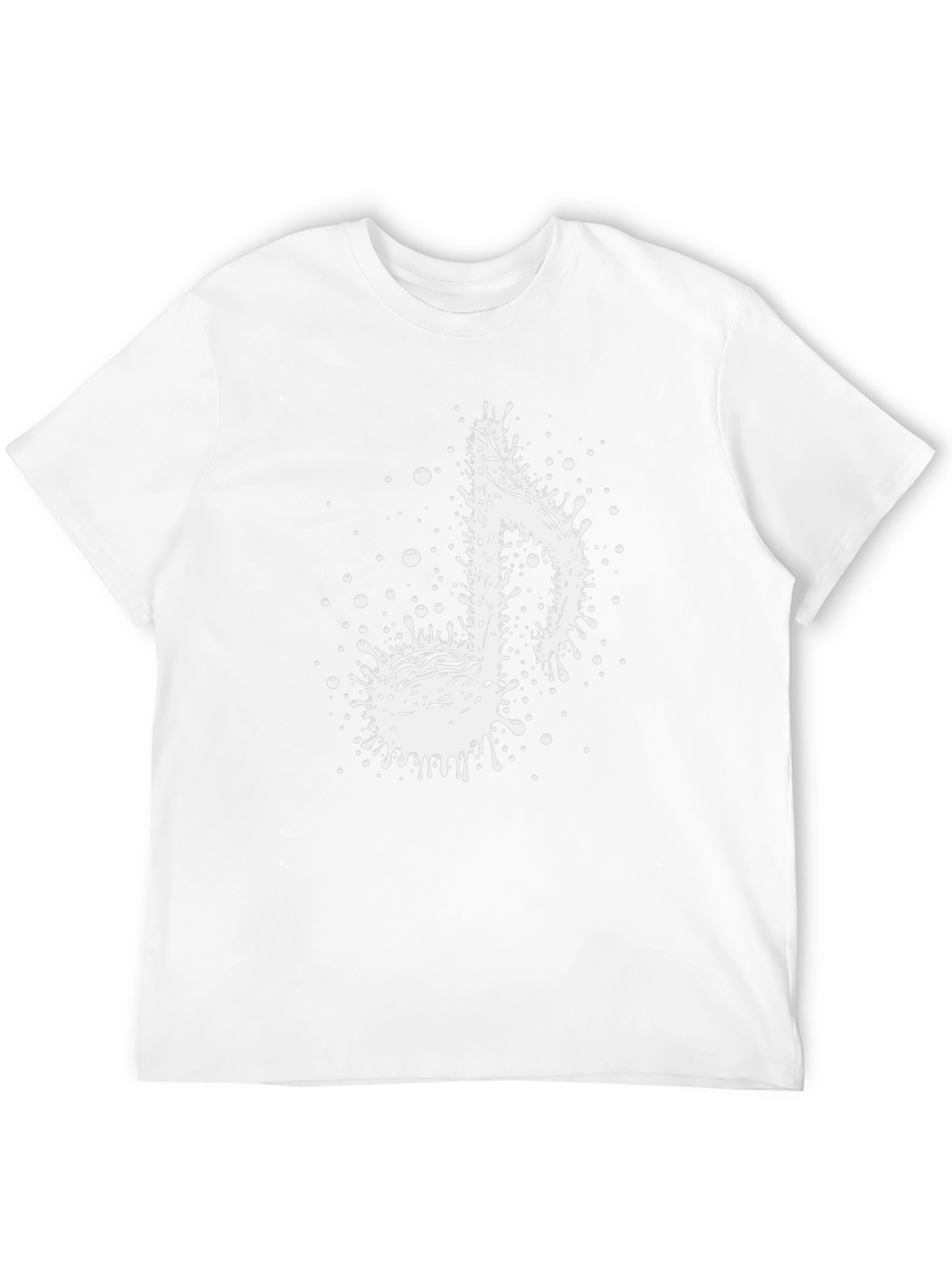 Music Note Splatter Graphic Tee - Stylish Black T-Shirt
