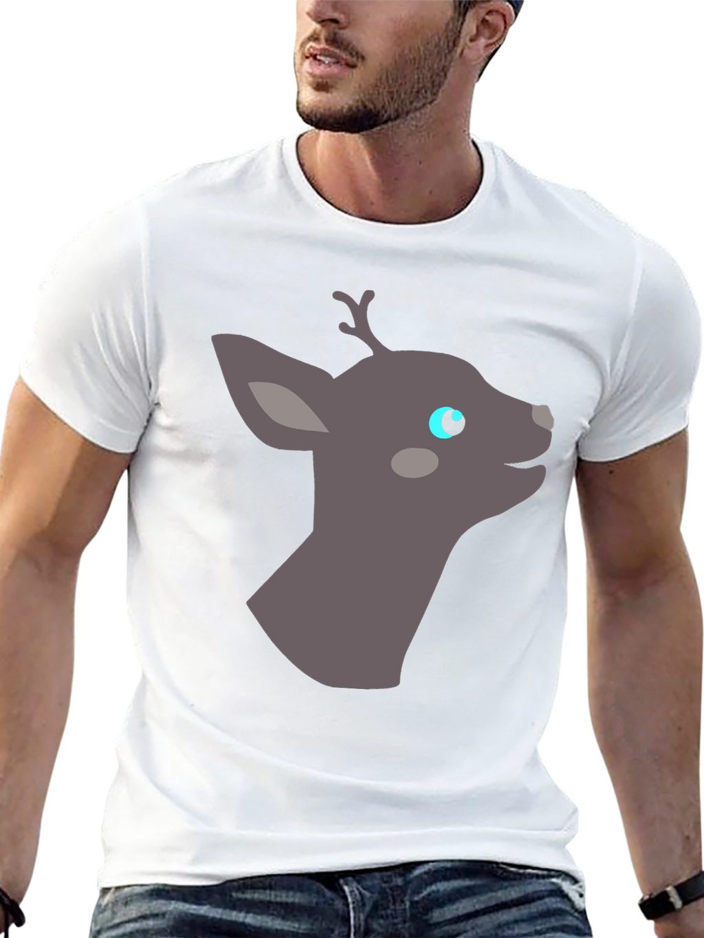 Deer Graphic Tee - Black Casual Shirt