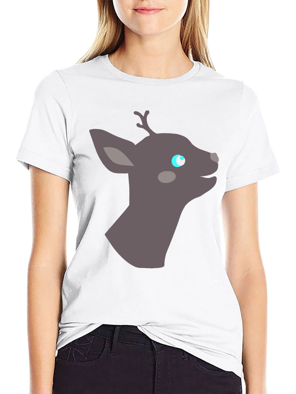 Deer Graphic Tee - Black Casual Shirt