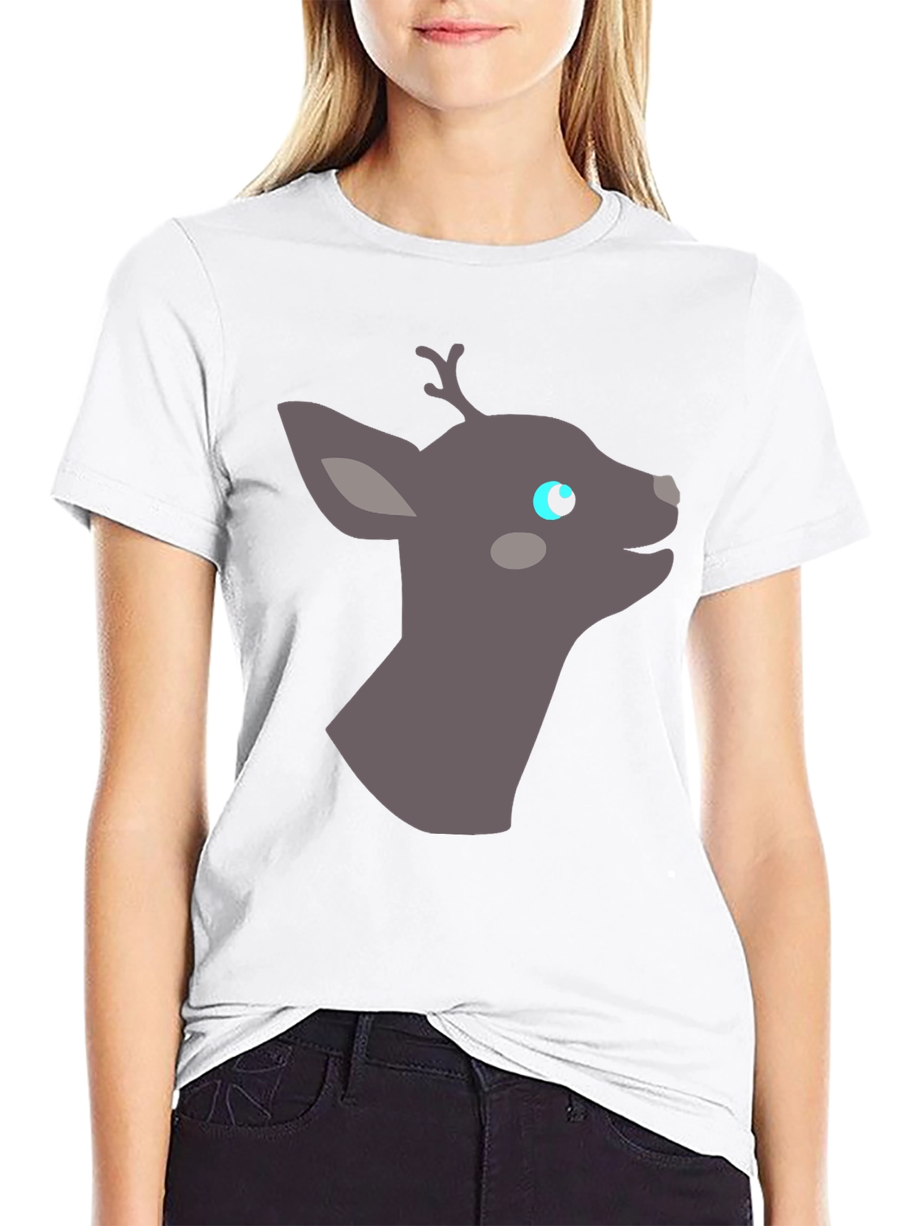 Deer Graphic Tee - Black Casual Shirt