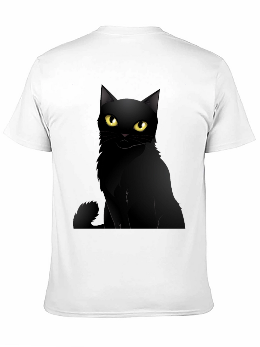 Black Cat Graphic Tee - Mens Casual T-Shirt