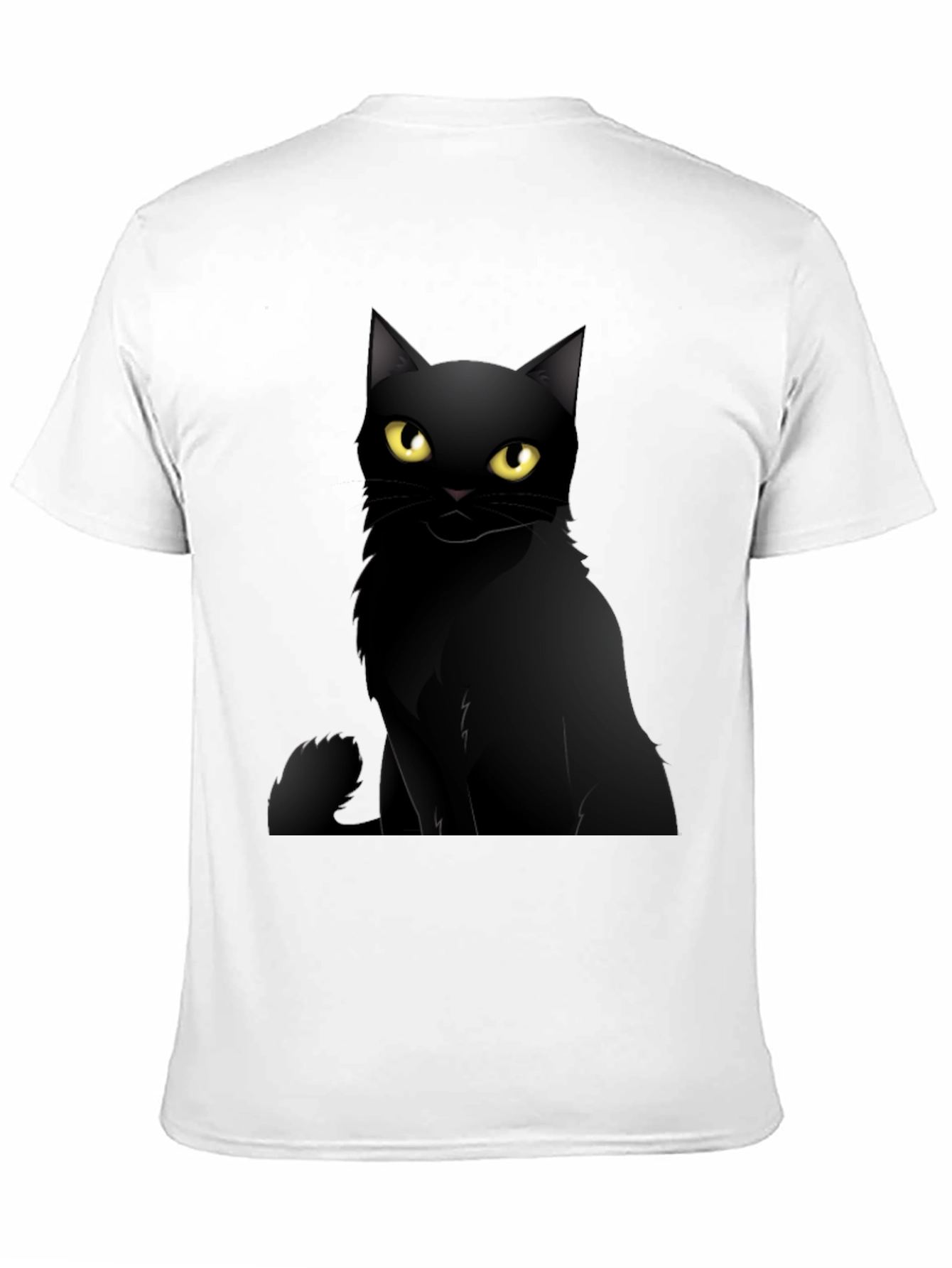 Black Cat Graphic Tee - Mens Casual T-Shirt