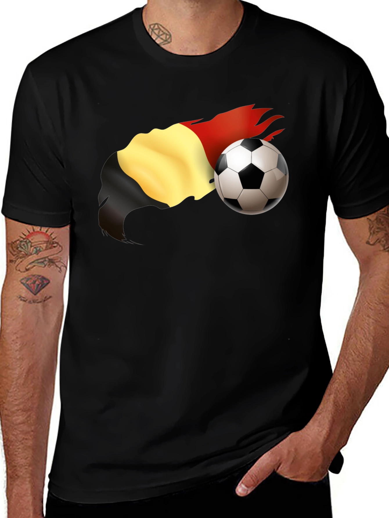 Belgium Soccer Fan T-Shirt - Black