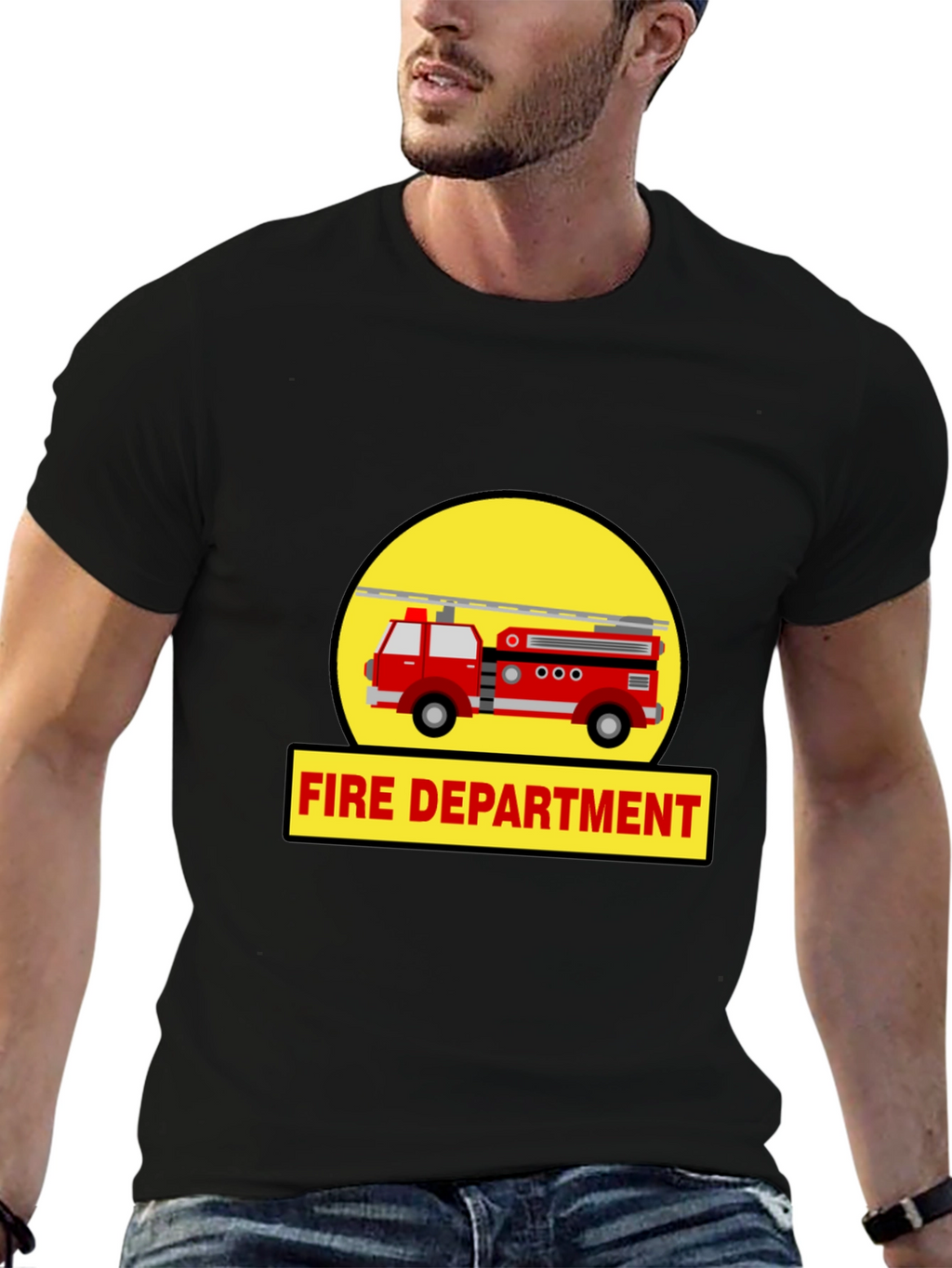 Fire Department Truck Graphic Tee