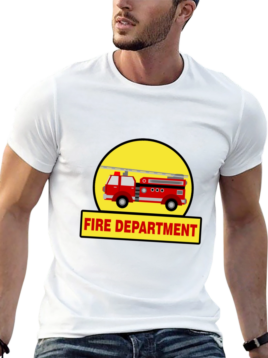 Fire Department Truck Graphic Tee