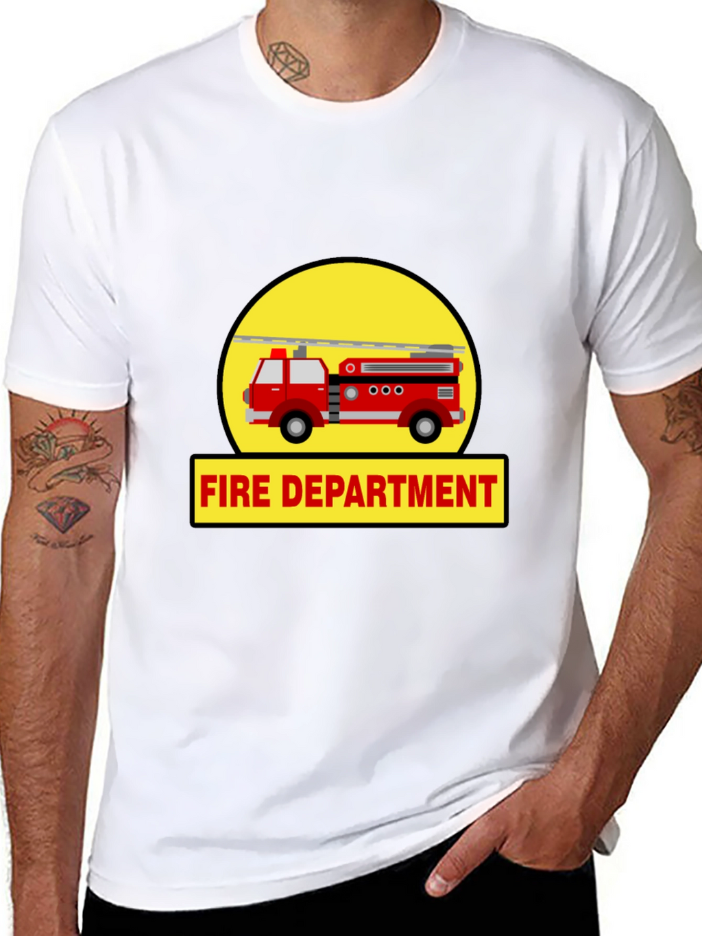 Fire Department Truck Graphic Tee