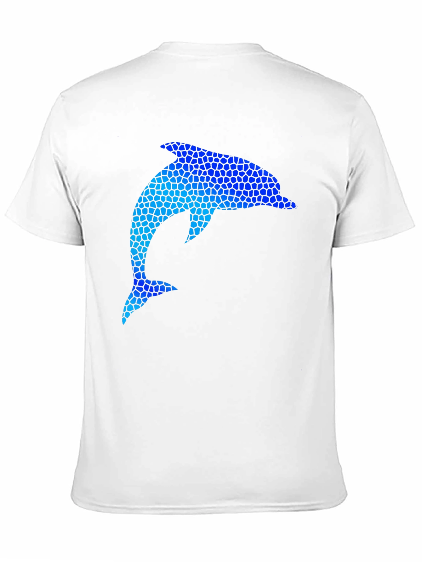 Dolphin Mosaic Graphic Black T-Shirt