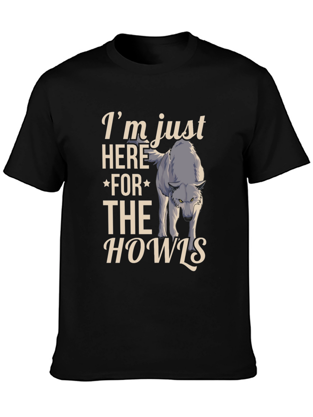 Wolf Howl Graphic Tee - Novelty T-Shirt