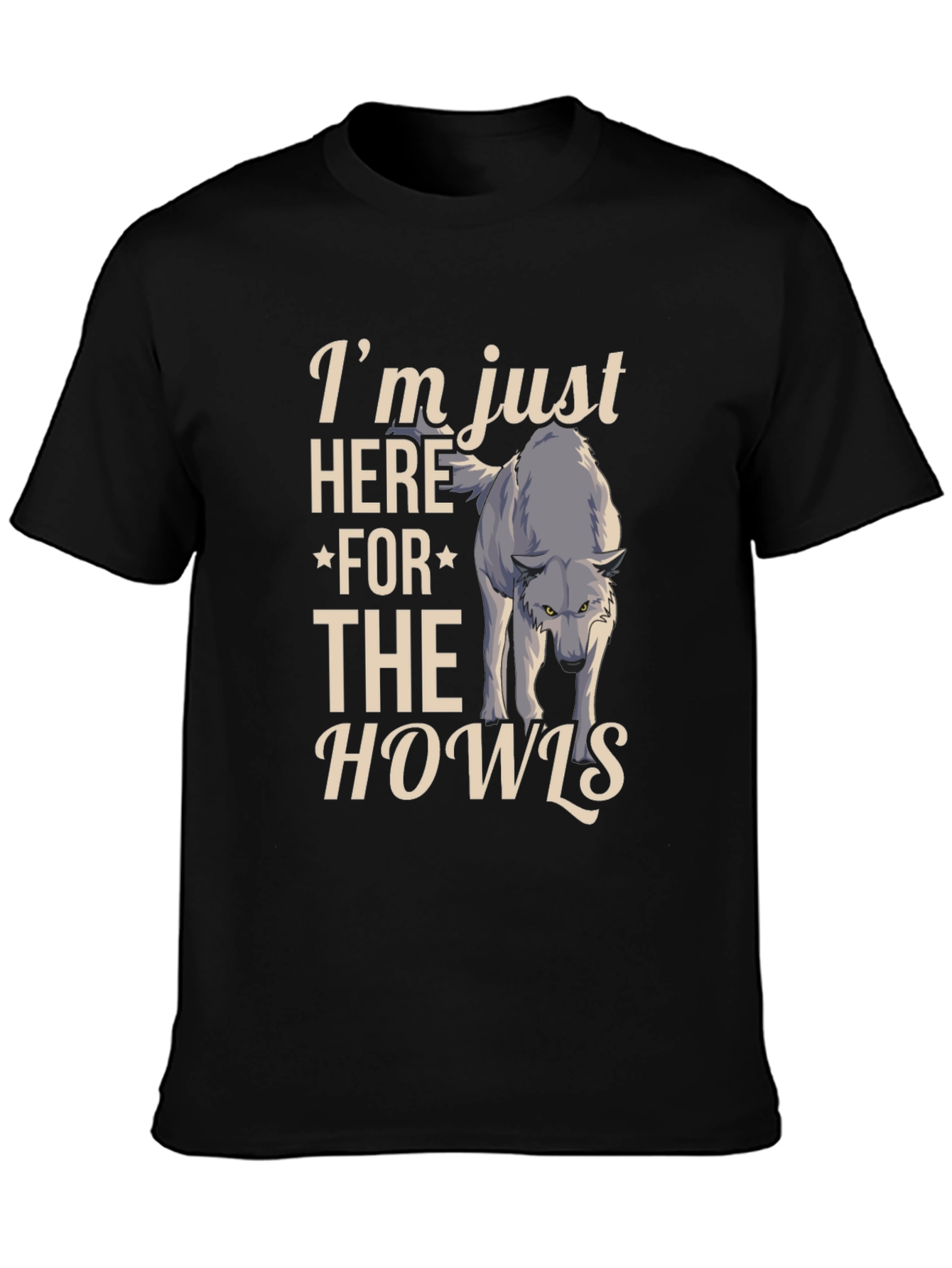Wolf Howl Graphic Tee - Novelty T-Shirt