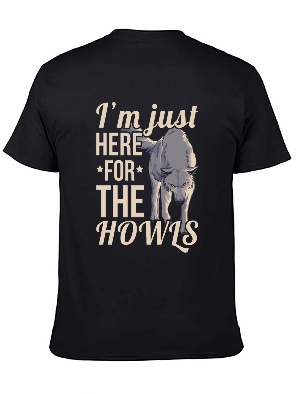 Wolf Howl Graphic Tee - Novelty T-Shirt