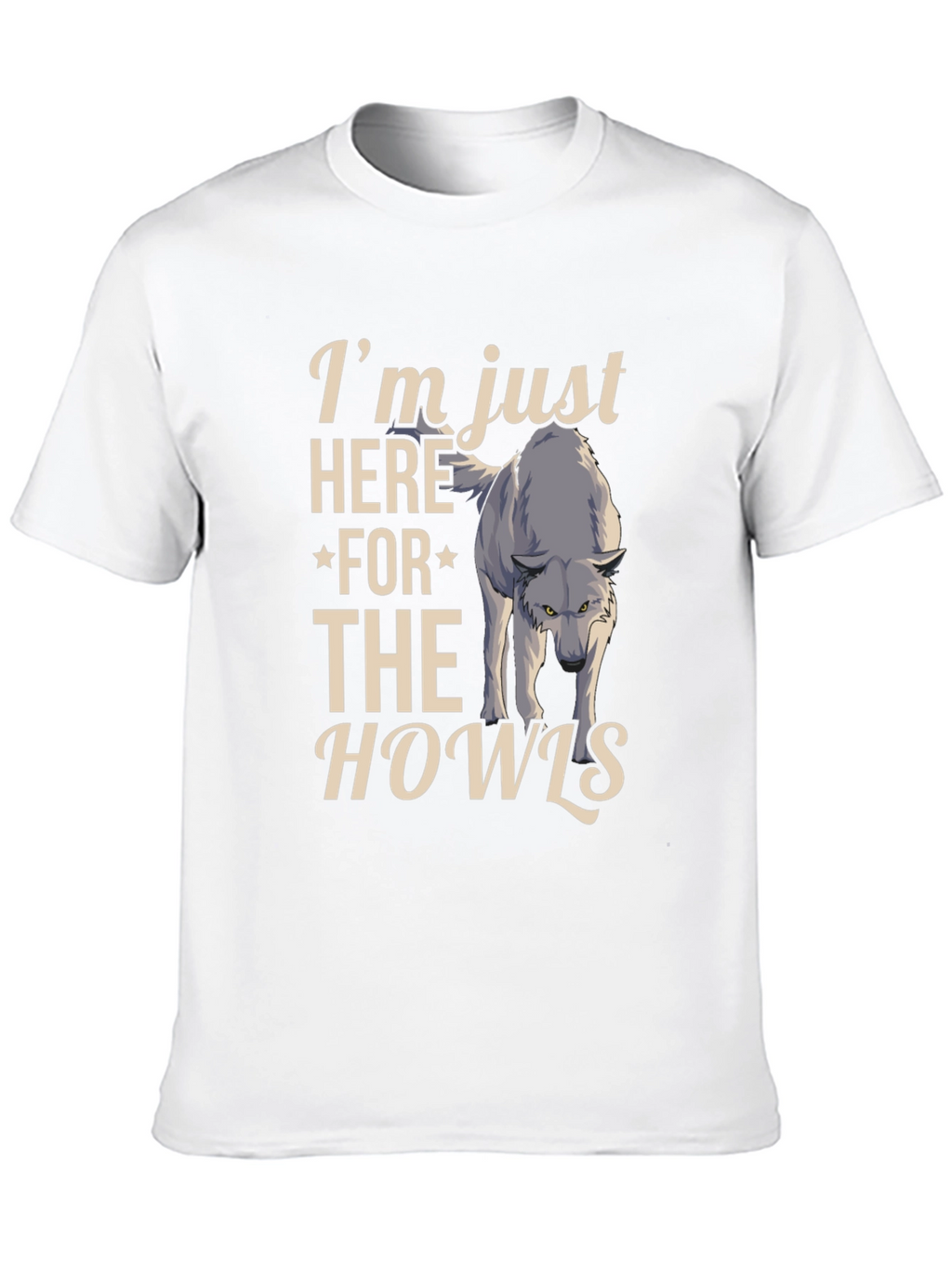 Wolf Howl Graphic Tee - Novelty T-Shirt