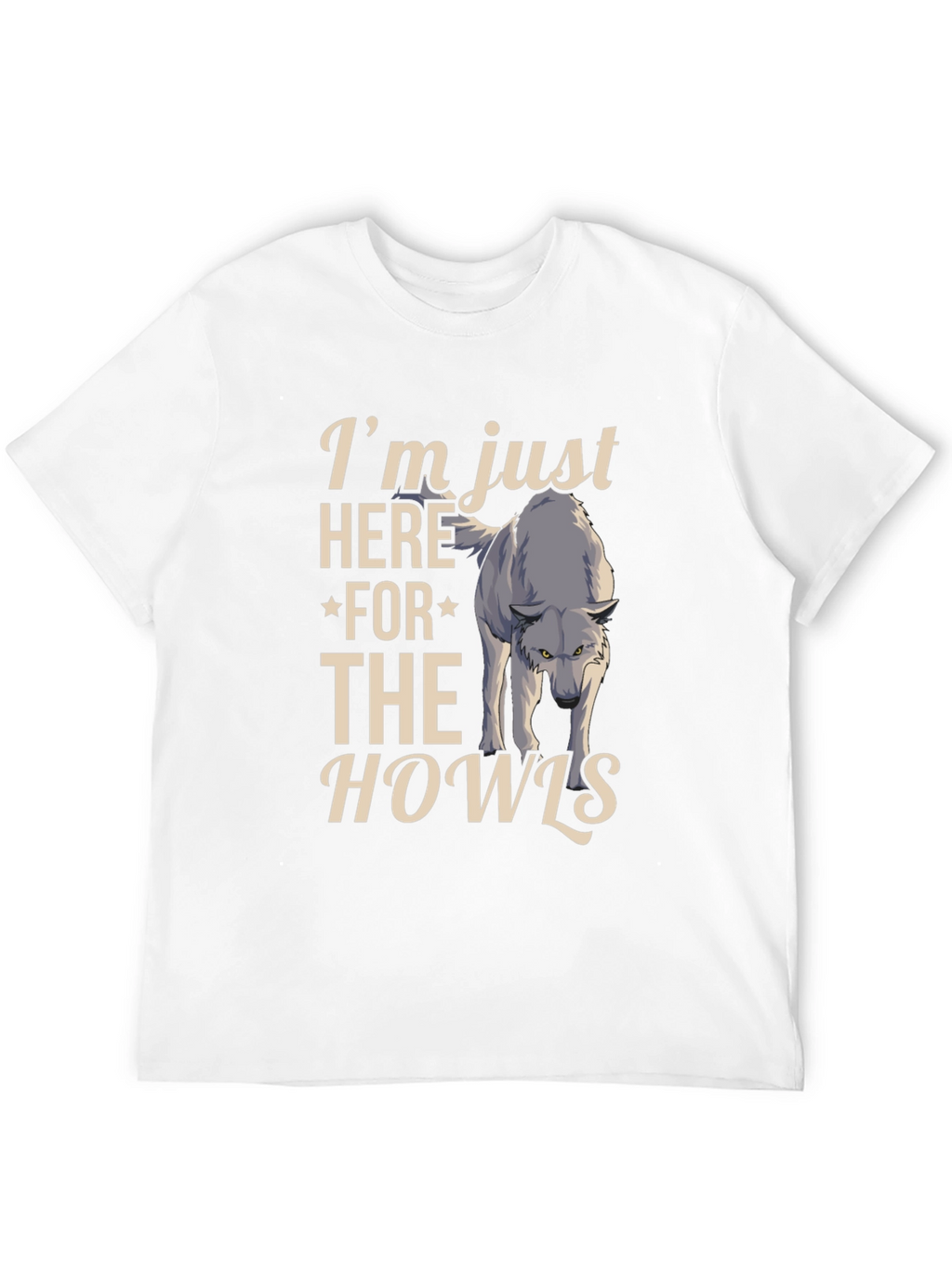 Wolf Howl Graphic Tee - Novelty T-Shirt