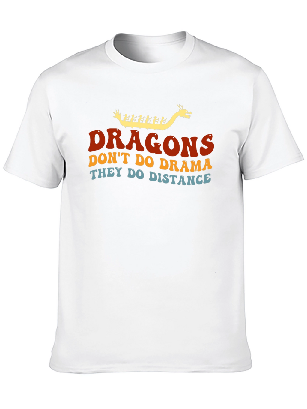 Dragons Distance T-Shirt - Black Crew Neck Tee