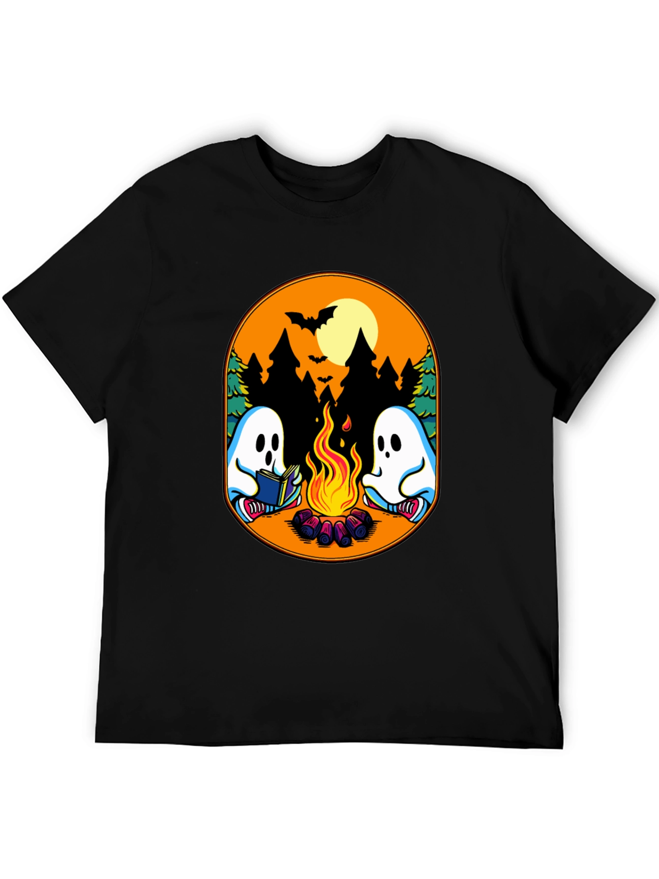 Campfire Ghost Graphic T-Shirt - Spooky Season
