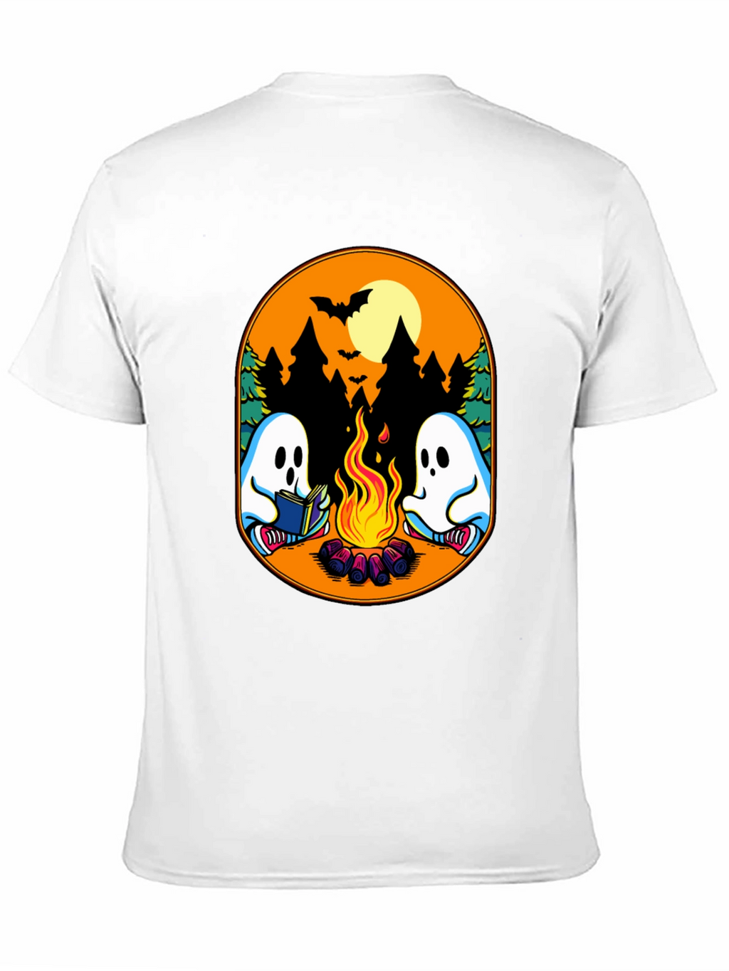 Campfire Ghost Graphic T-Shirt - Spooky Season